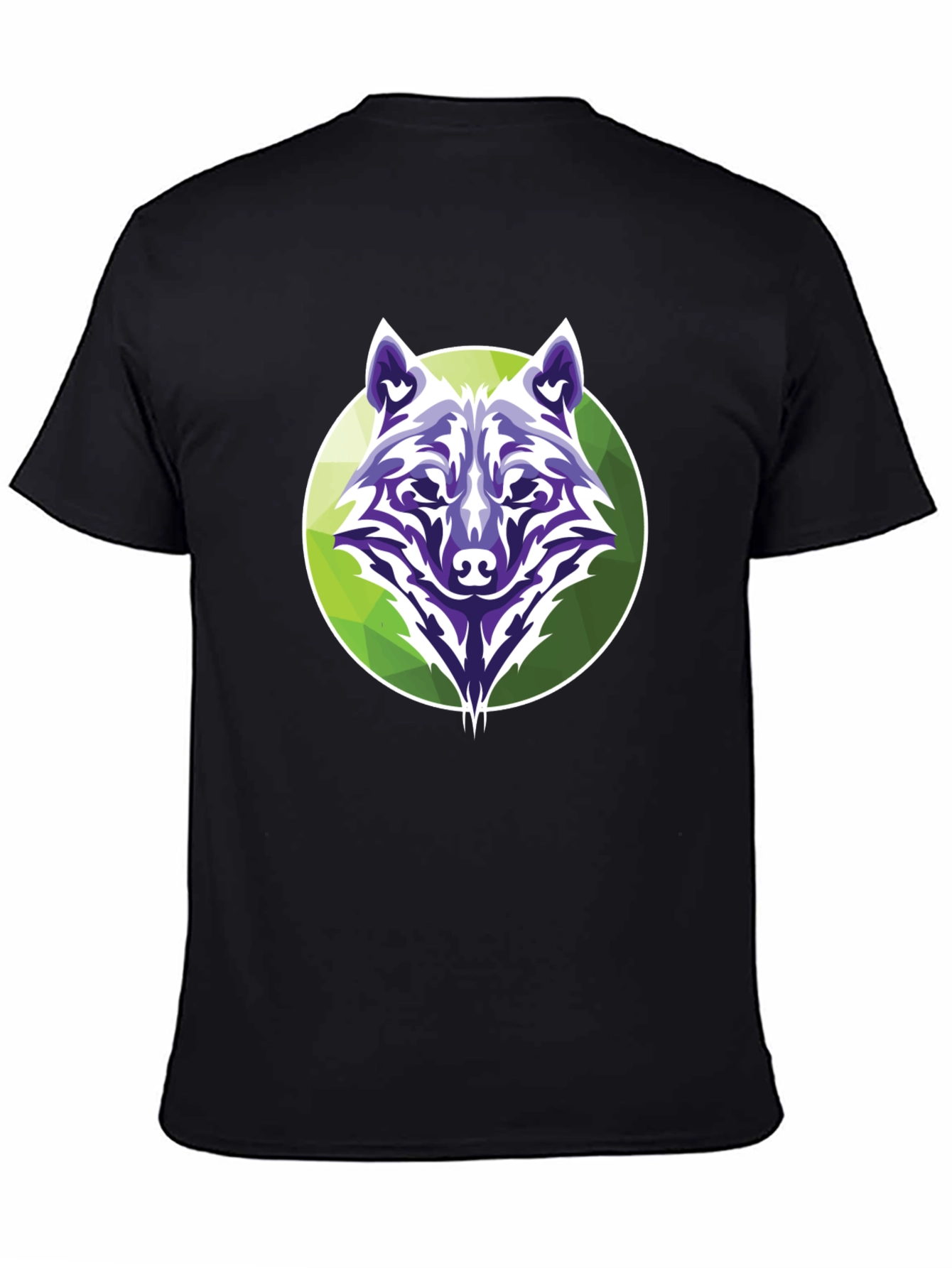 Wolf Graphic Tee - Modern Geometric Design