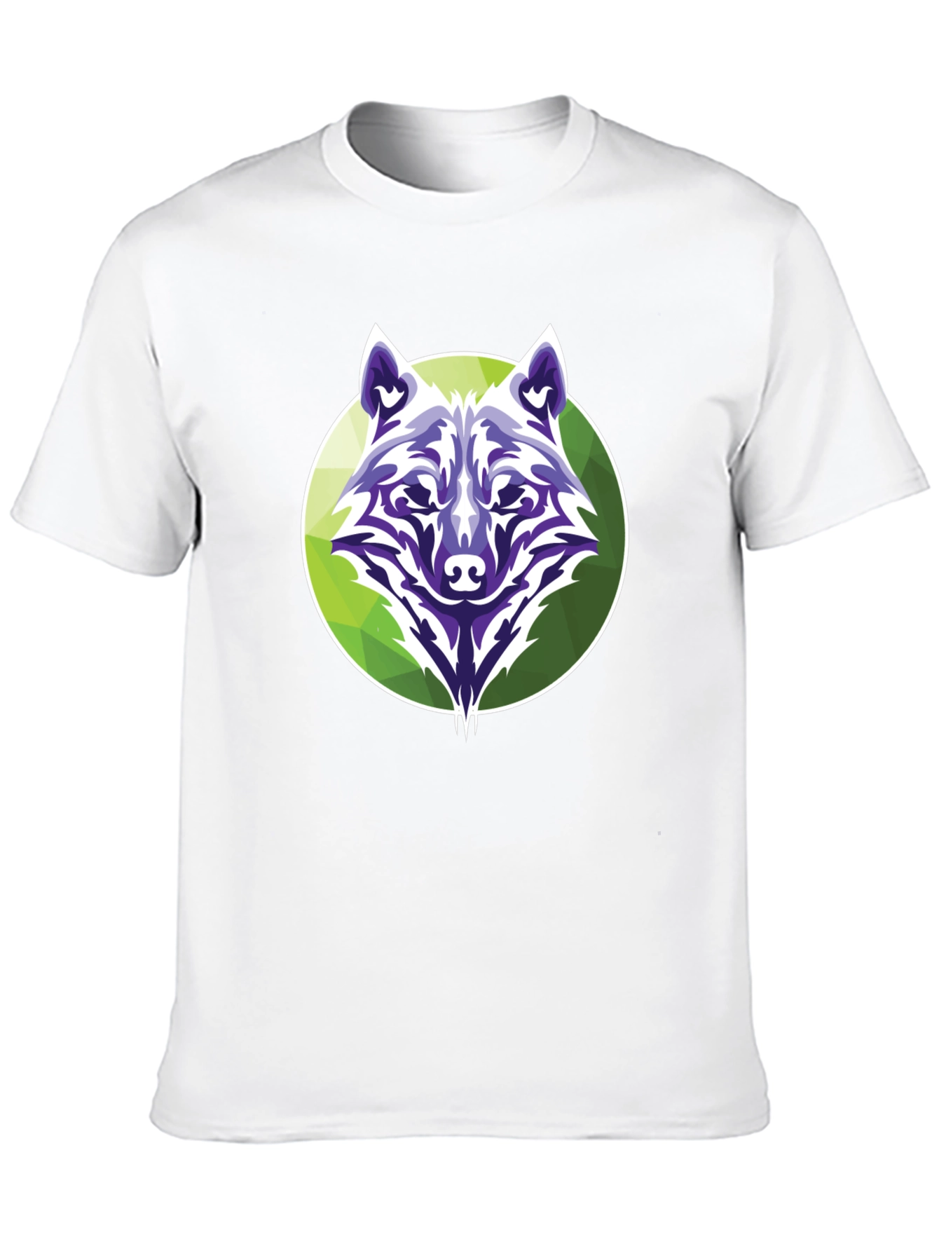 Wolf Graphic Tee - Modern Geometric Design