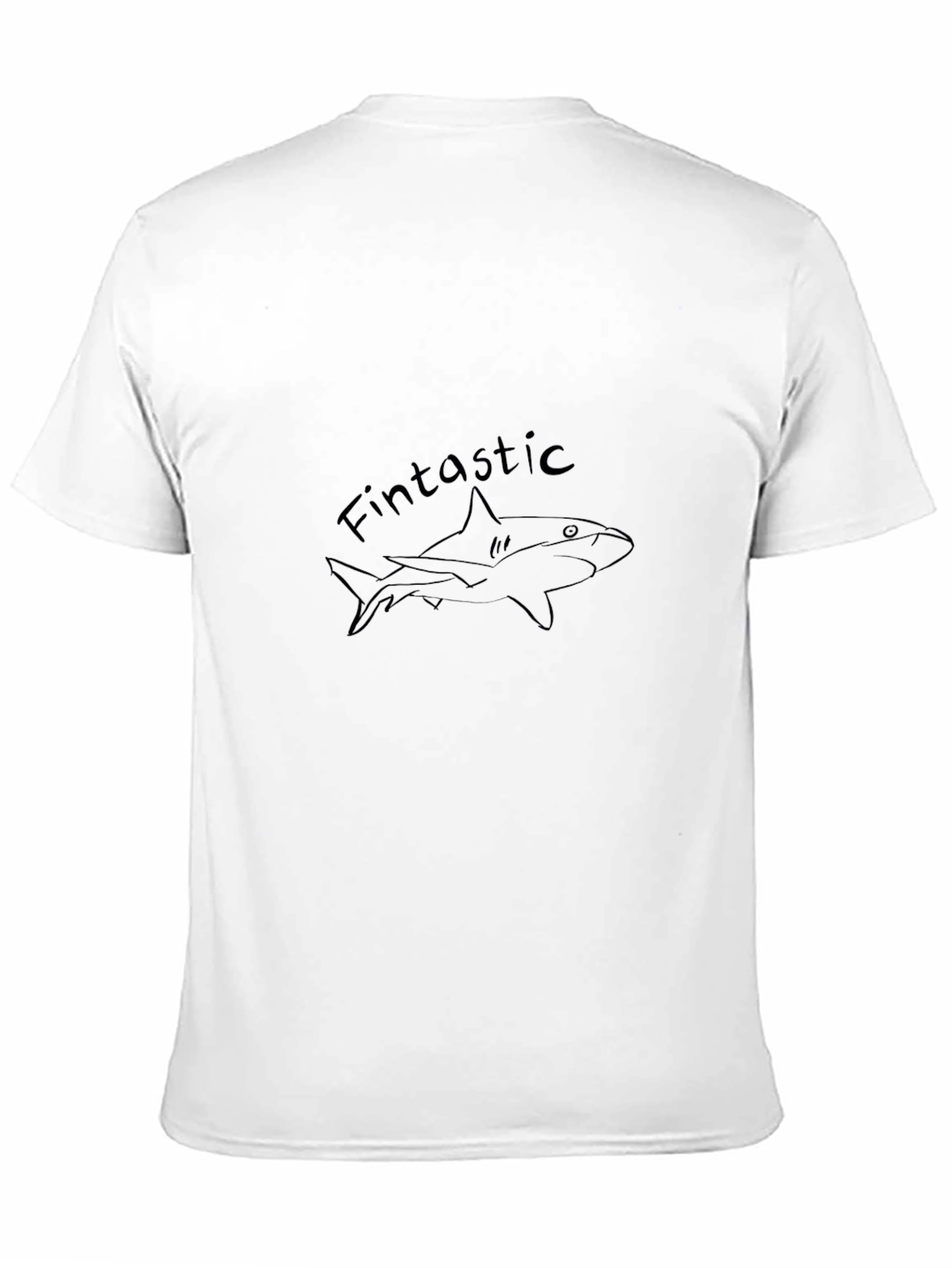 Fintastic Shark Graphic Black T-Shirt