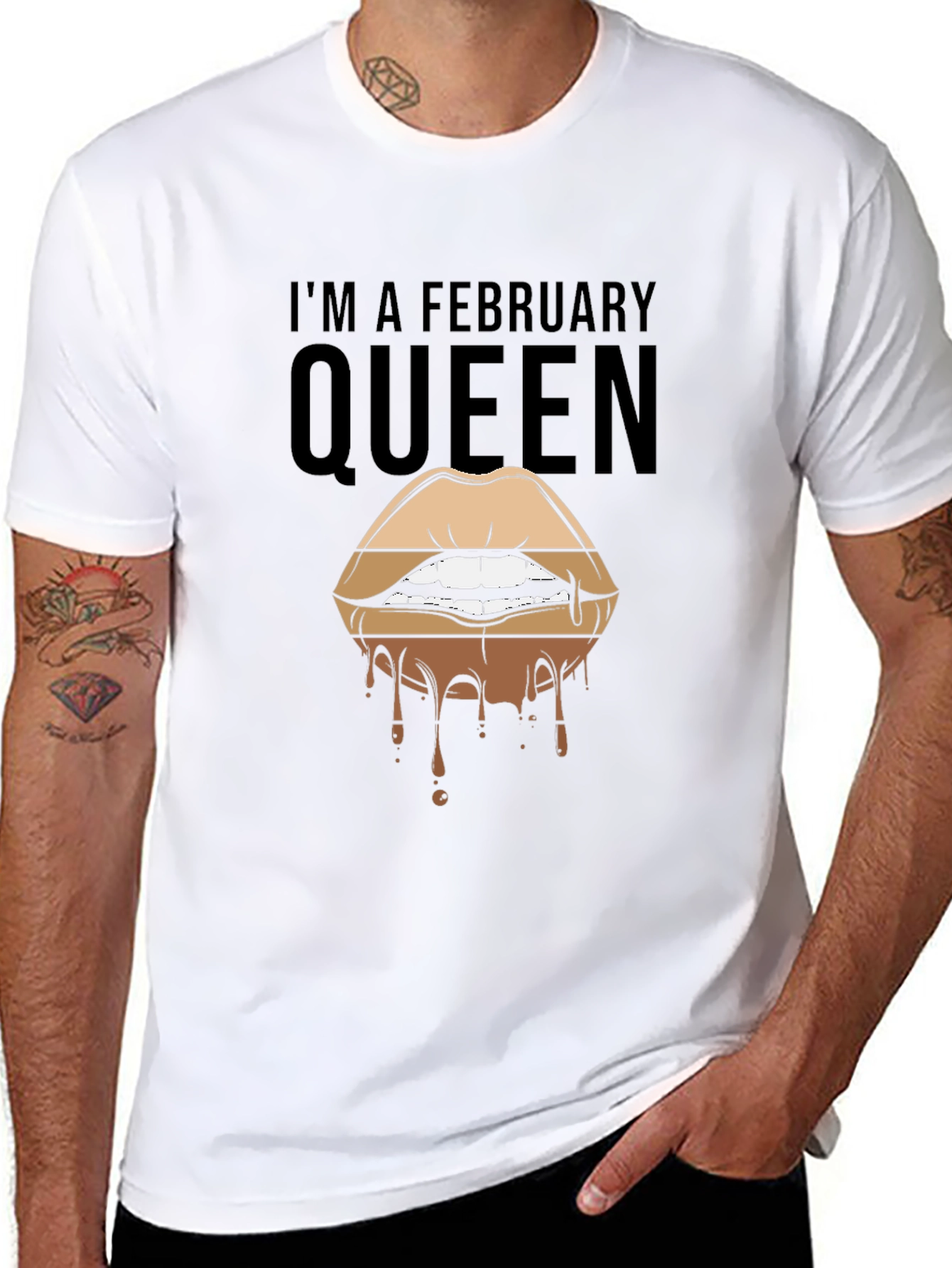 February Queen Lips Drip Graphic Tee