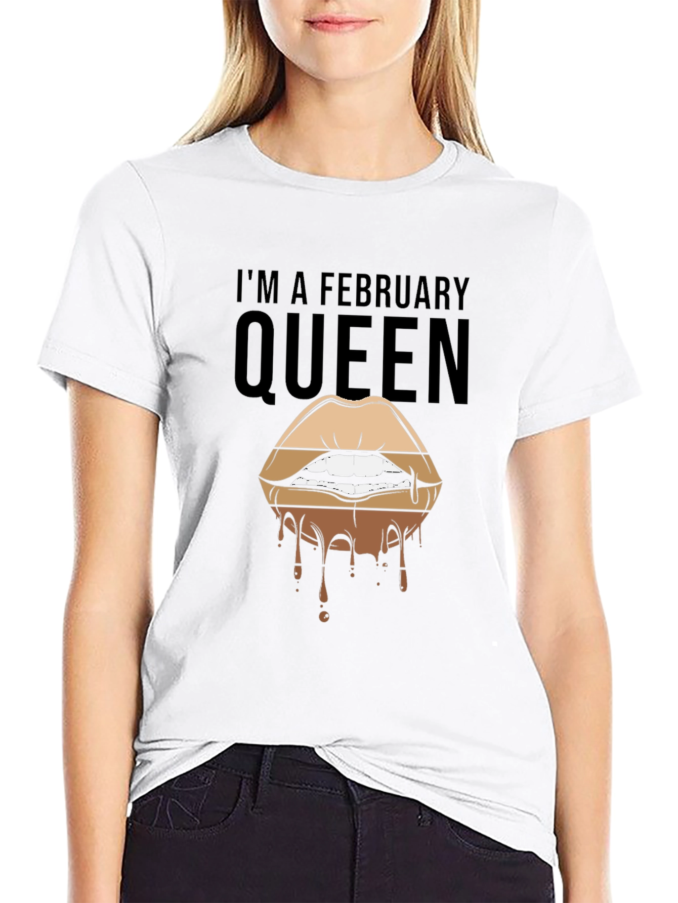 February Queen Lips Drip Graphic Tee