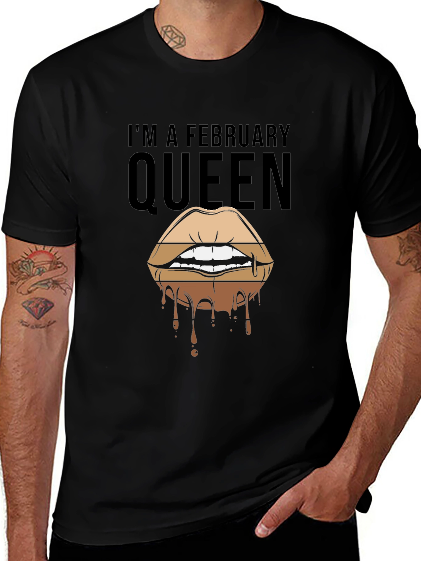 February Queen Lips Drip Graphic Tee