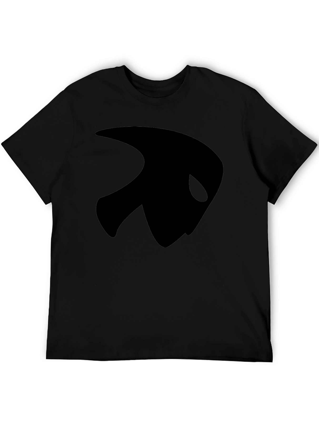 Black T-Shirt with Abstract Design