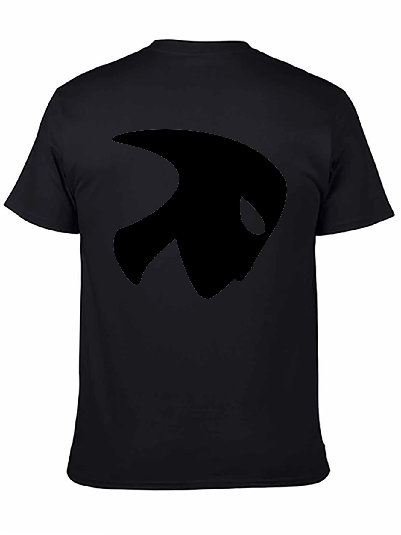 Black T-Shirt with Abstract Design
