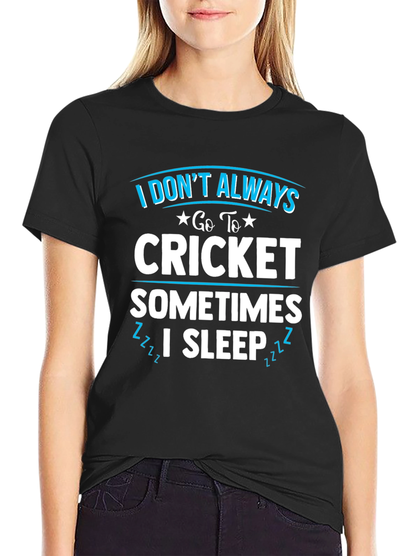 Funny Cricket & Sleep Graphic T-Shirt