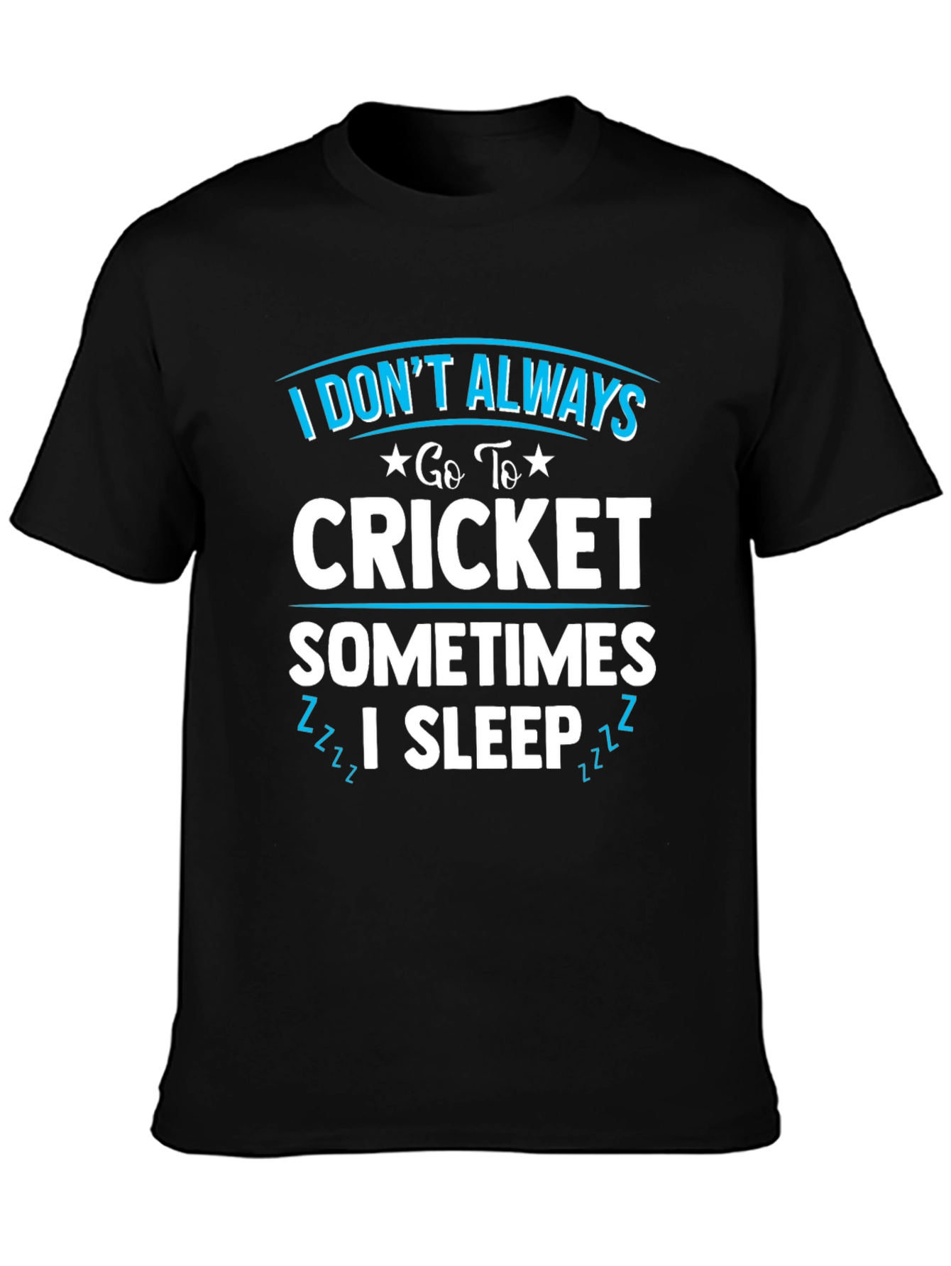 Funny Cricket & Sleep Graphic T-Shirt
