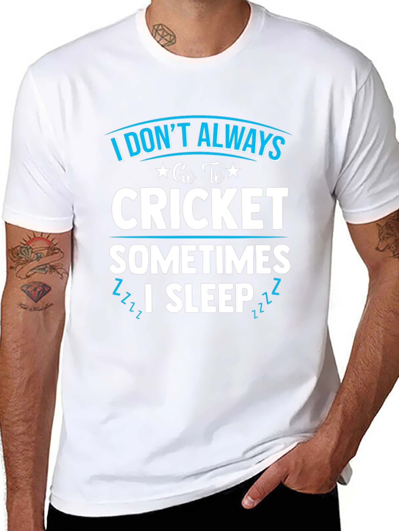 Funny Cricket & Sleep Graphic T-Shirt