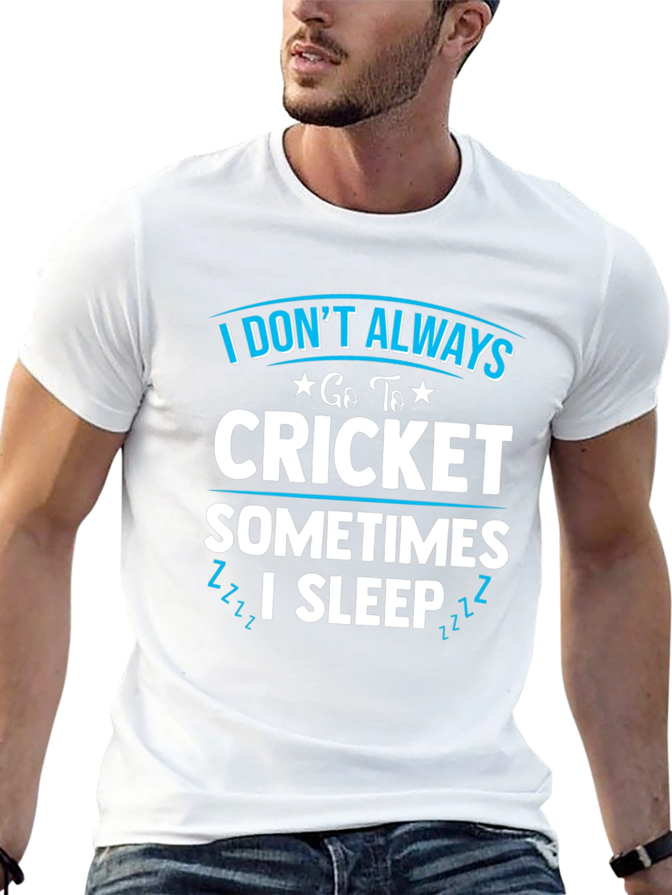 Funny Cricket & Sleep Graphic T-Shirt