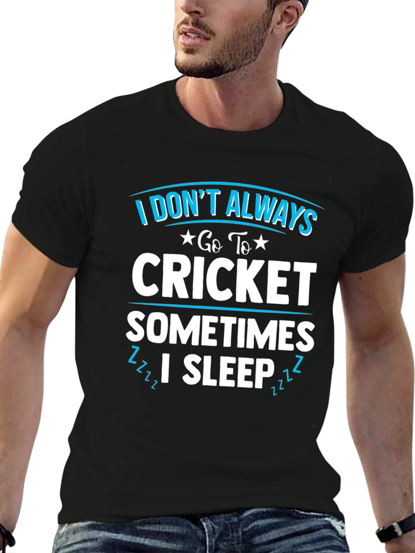 Funny Cricket & Sleep Graphic T-Shirt