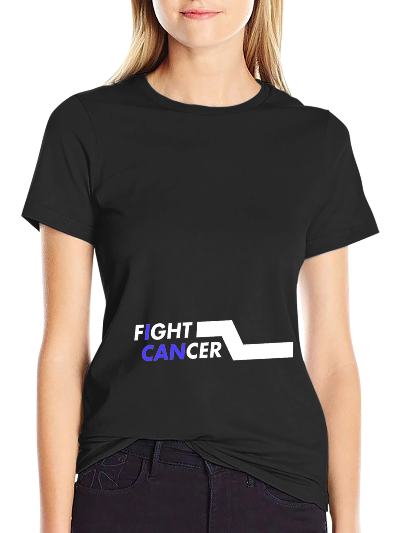 Fight Cancer Awareness T-Shirt - Black