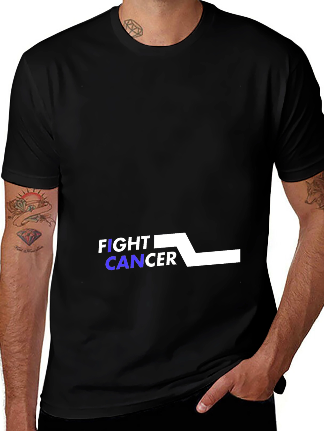 Fight Cancer Awareness T-Shirt - Black