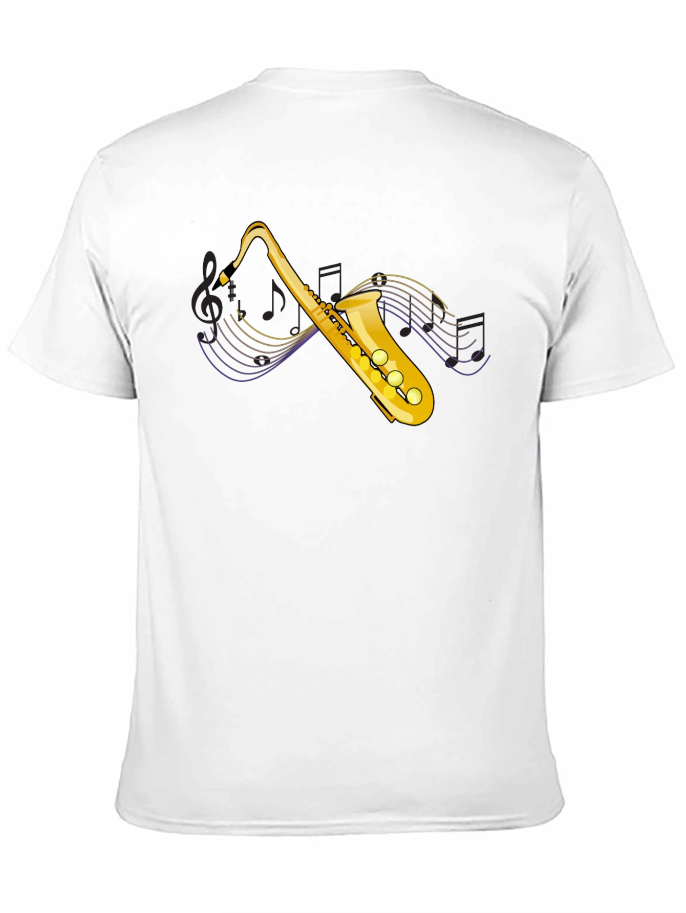 Saxophone Graphic Tee - Music Lovers Black T-Shirt