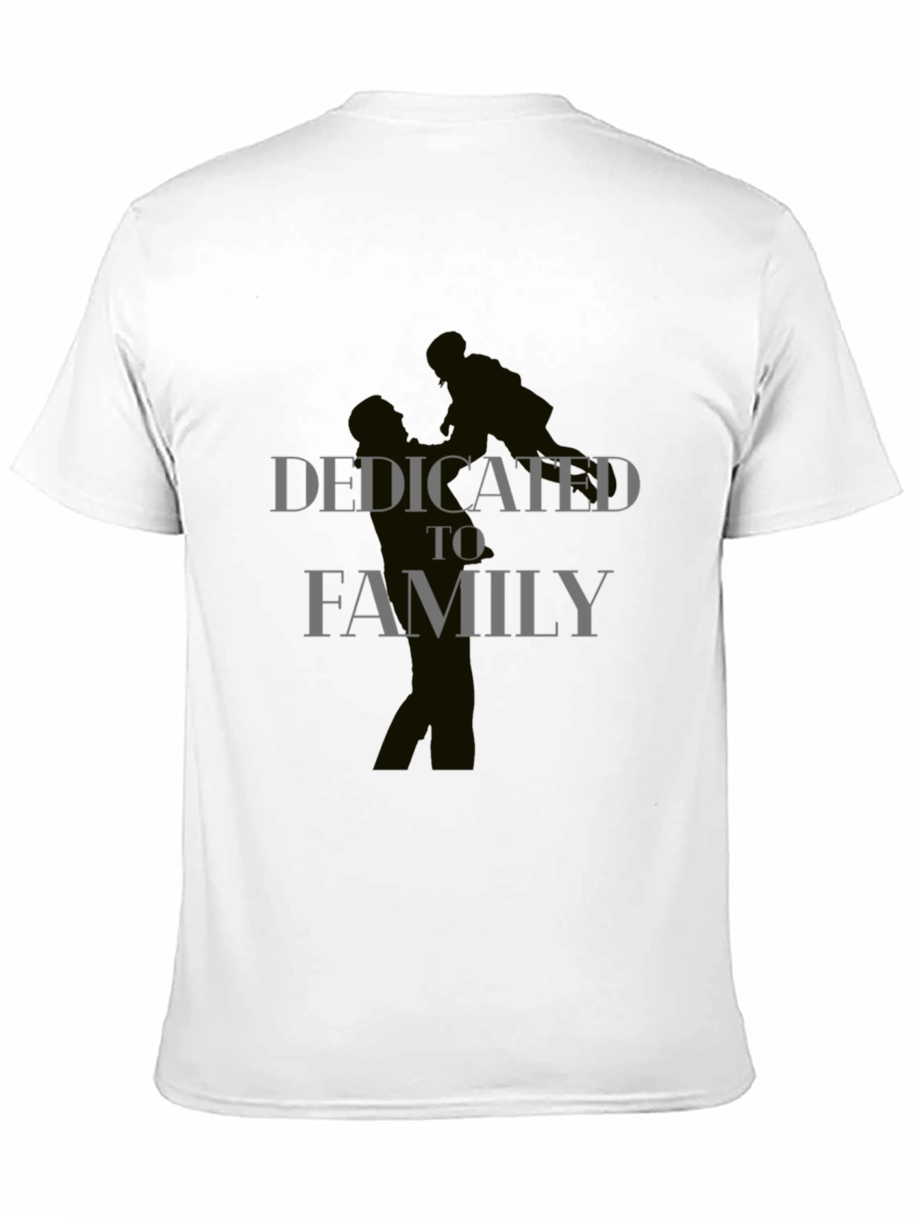 Dedicated To Family Graphic Print T-Shirt