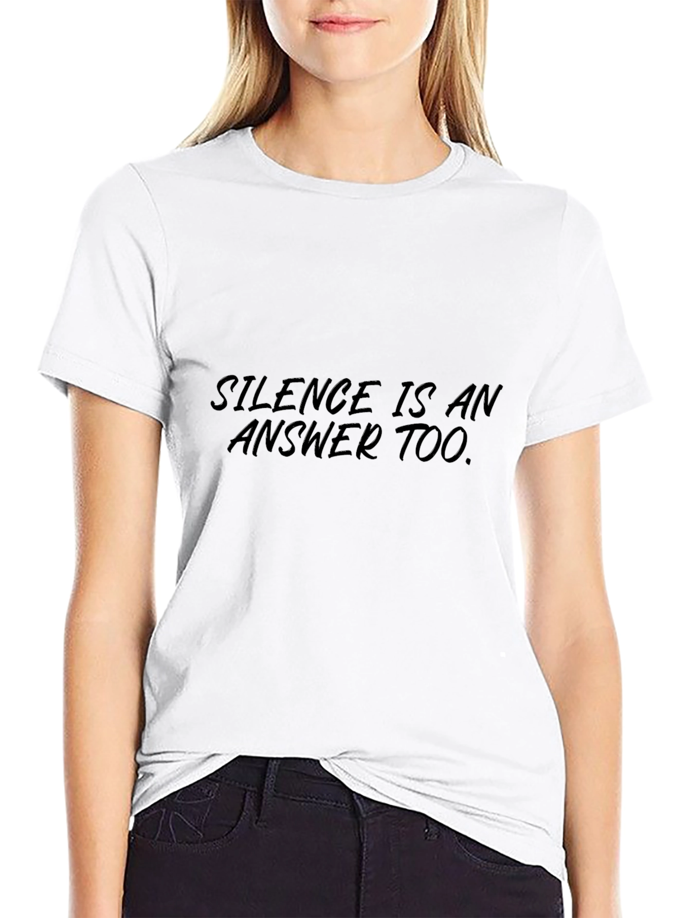 Silence is an Answer Tee - Black