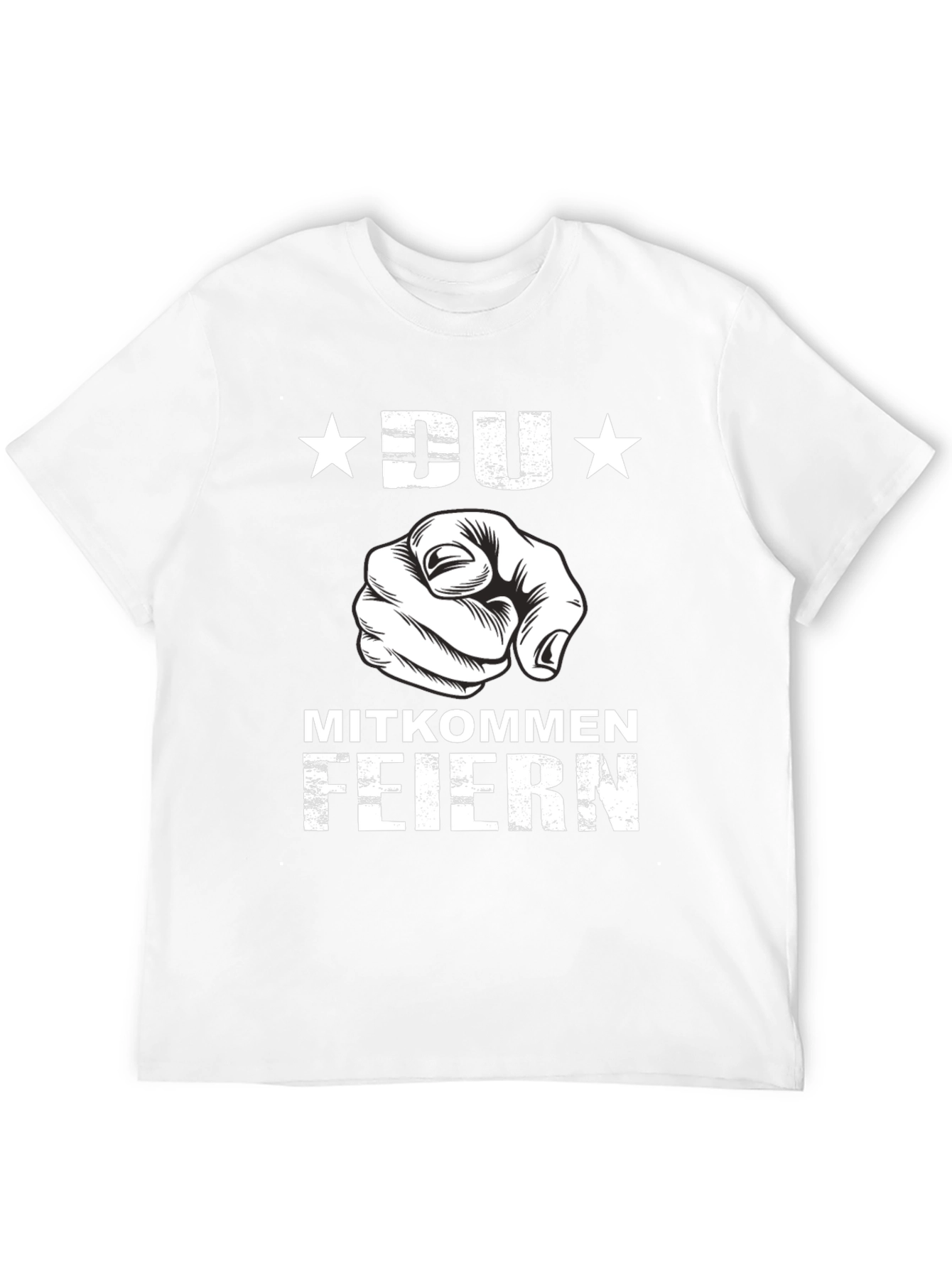 DU Mitkommen Feiern T-Shirt - Black Graphic Tee