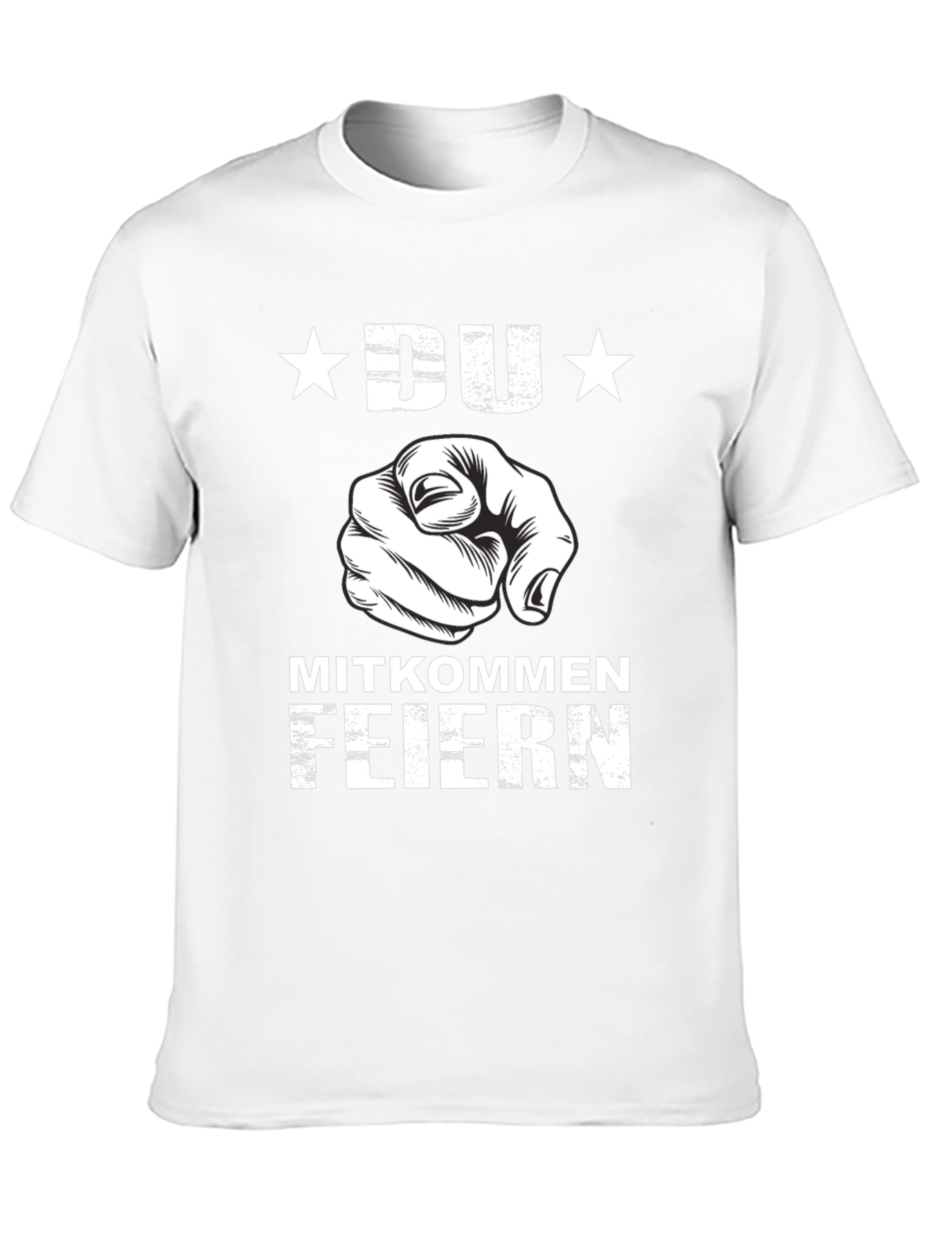 DU Mitkommen Feiern T-Shirt - Black Graphic Tee