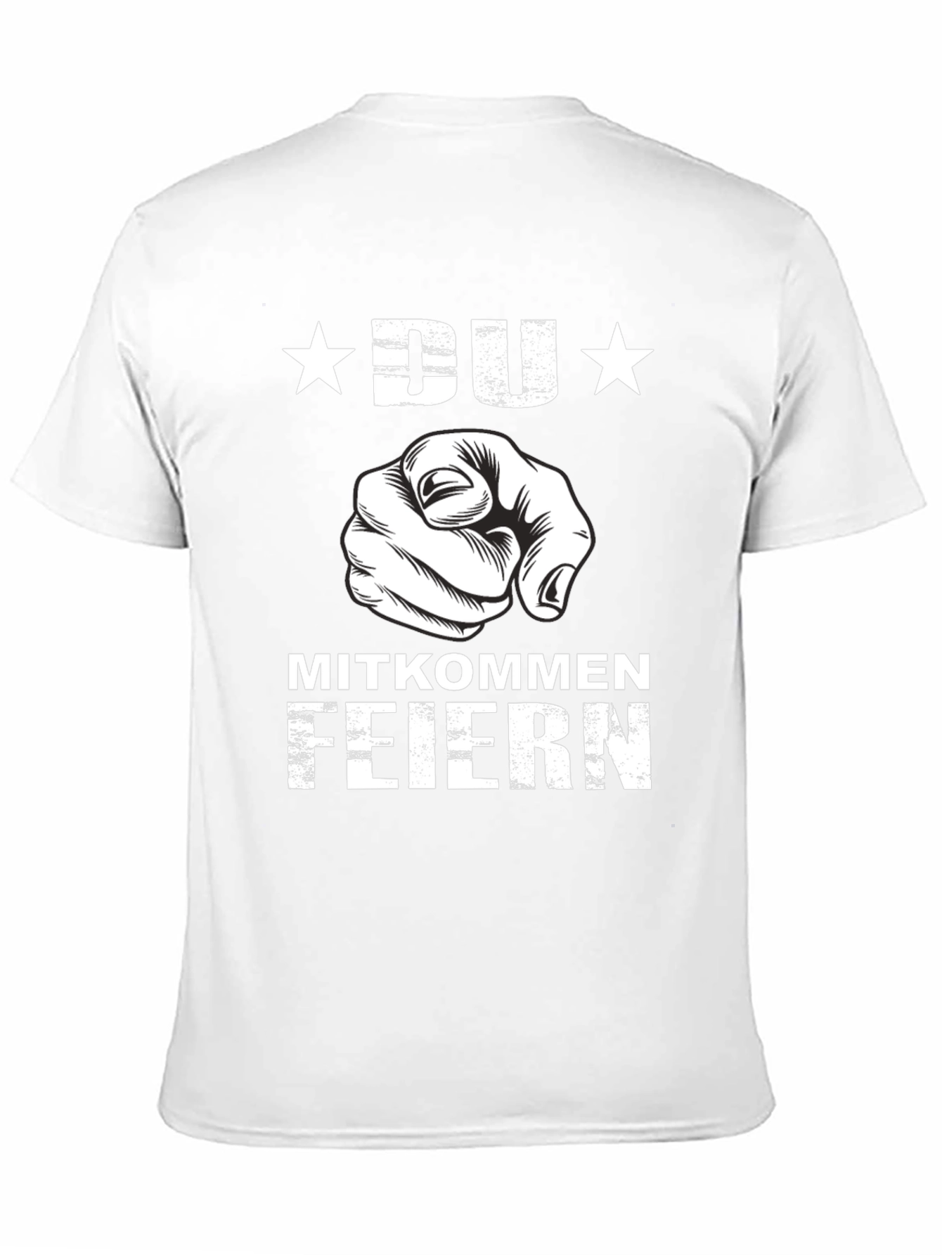 DU Mitkommen Feiern T-Shirt - Black Graphic Tee