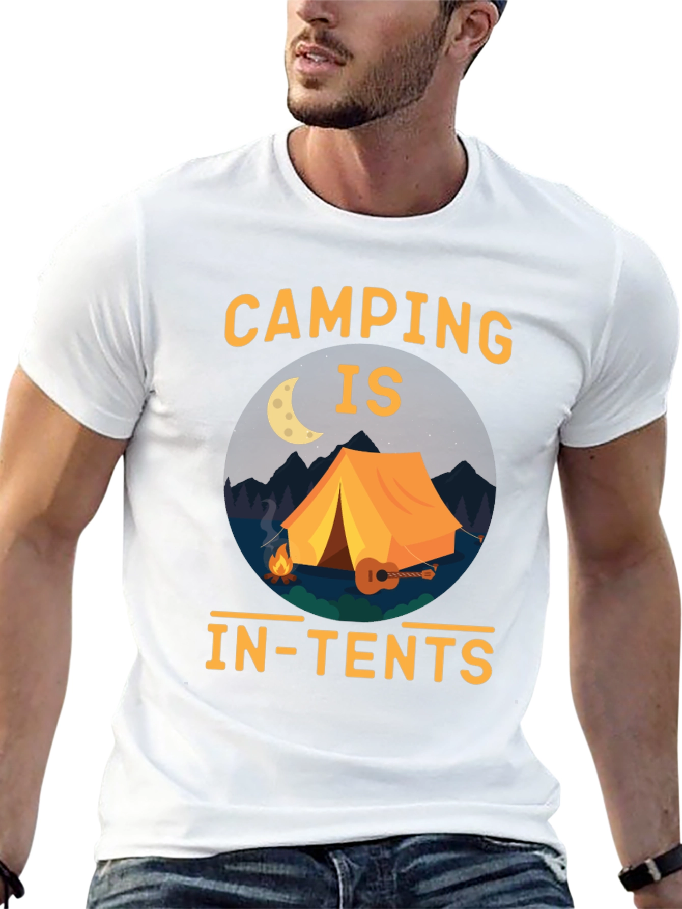 Camping Is In-Tents Graphic T-Shirt