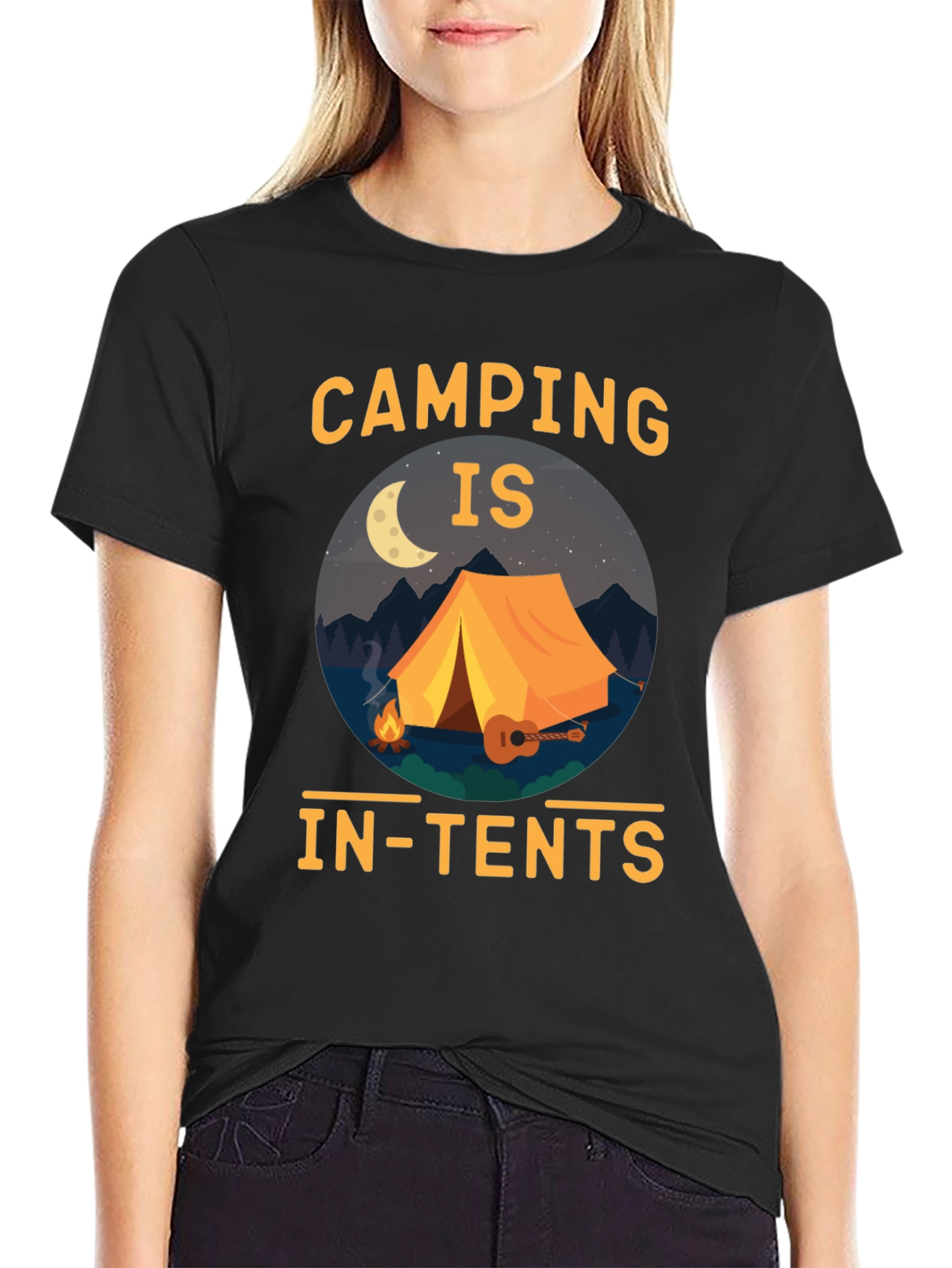 Camping Is In-Tents Graphic T-Shirt