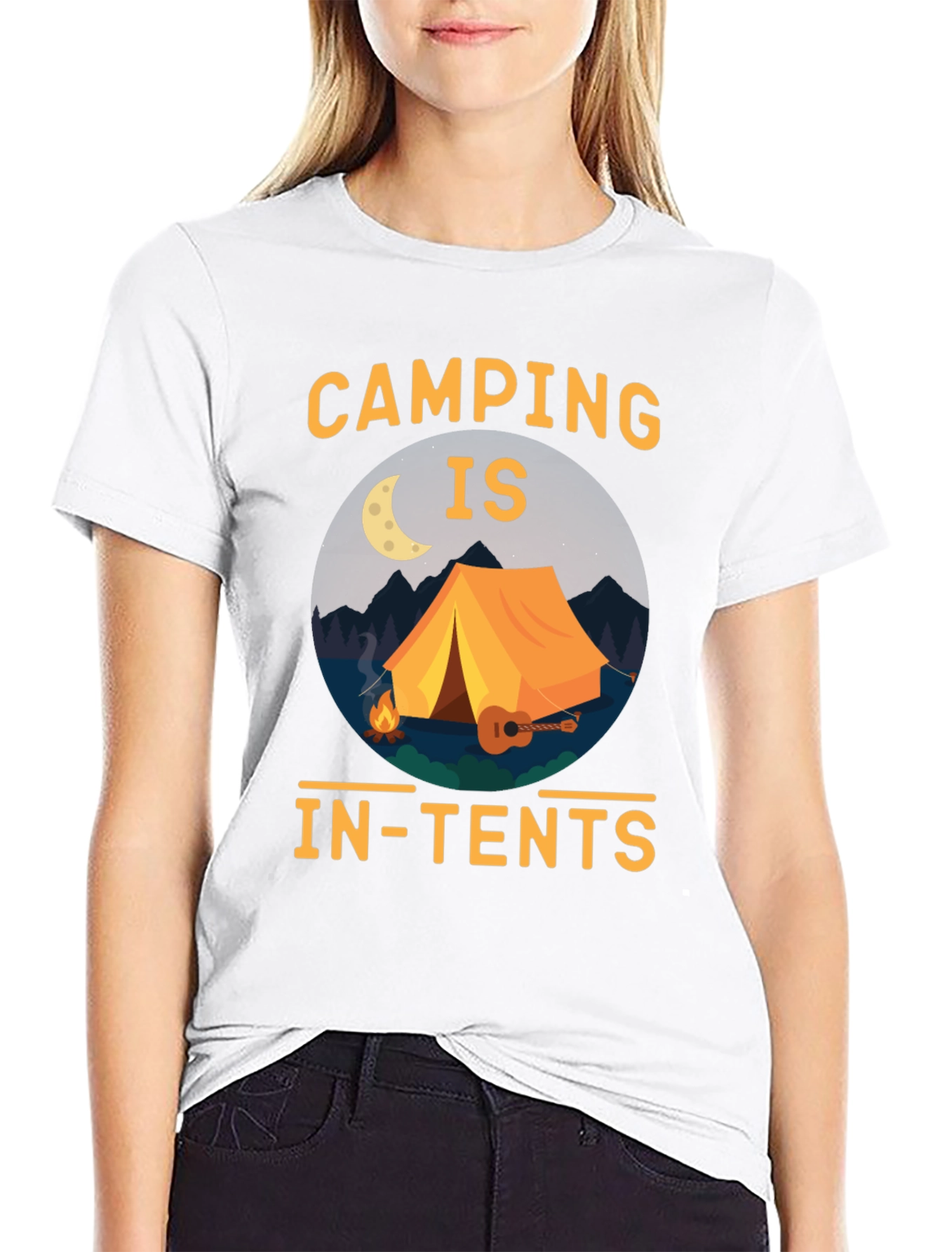 Camping Is In-Tents Graphic T-Shirt
