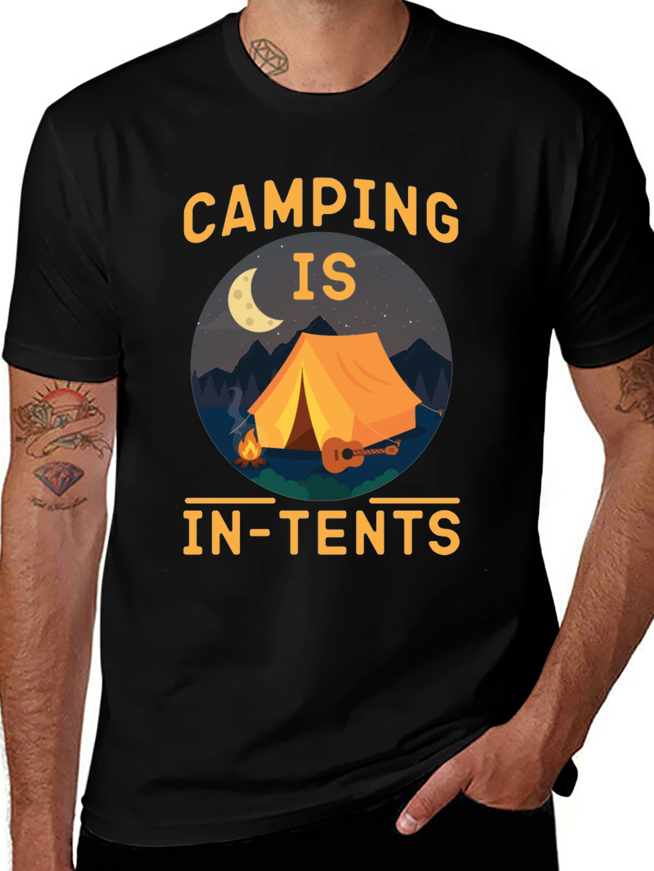 Camping Is In-Tents Graphic T-Shirt