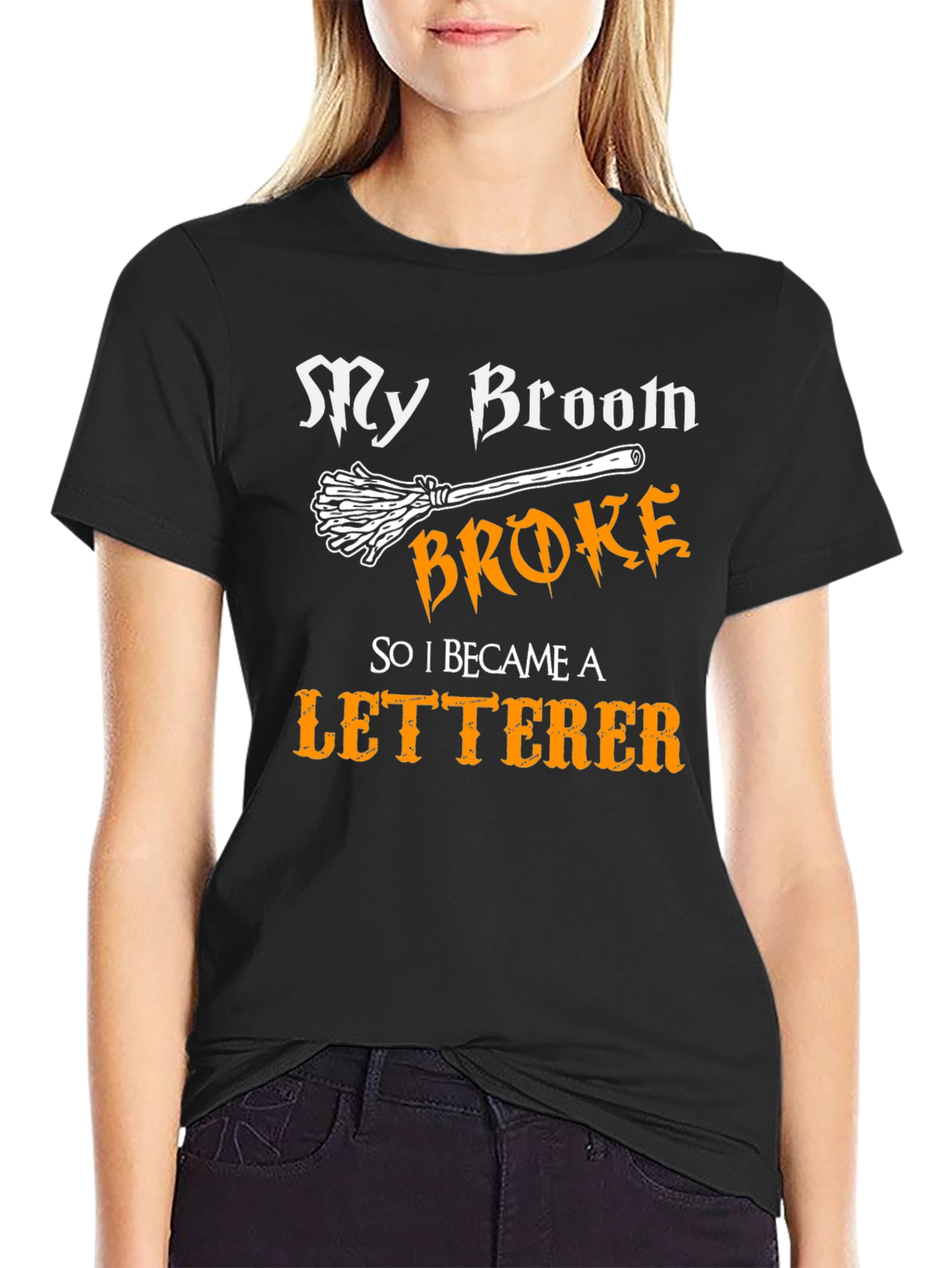 My Broom Broke So I Became a Letterer T-Shirt