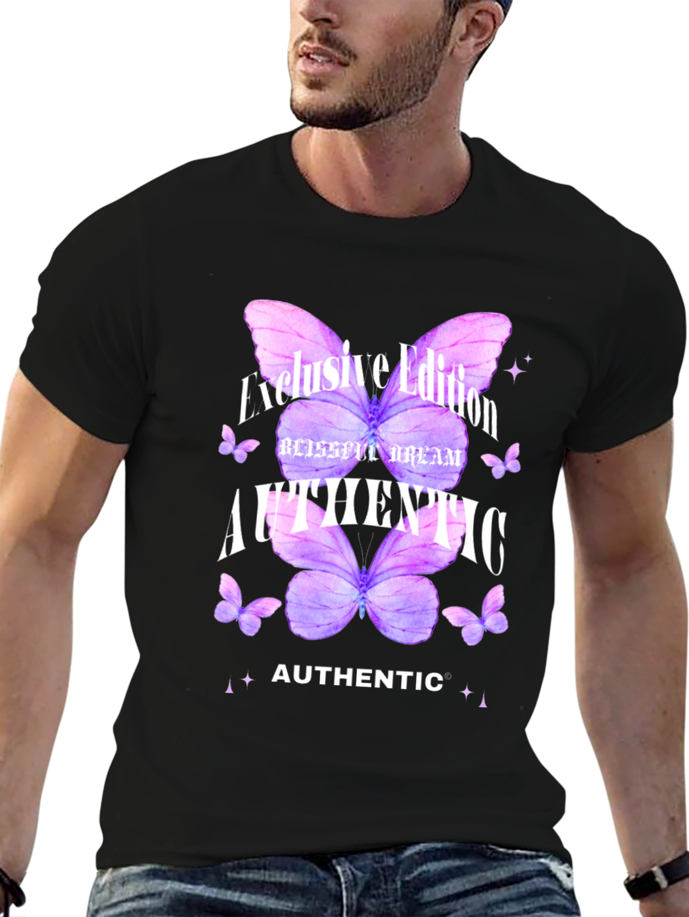 Authentic Butterfly Graphic T-Shirt