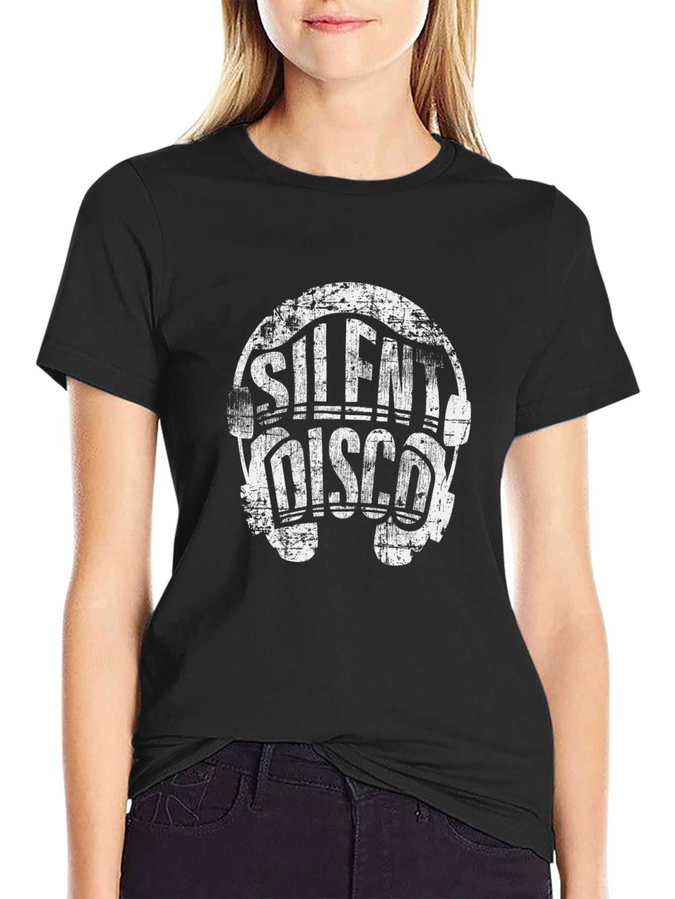 Silent Disco Black Graphic Tee