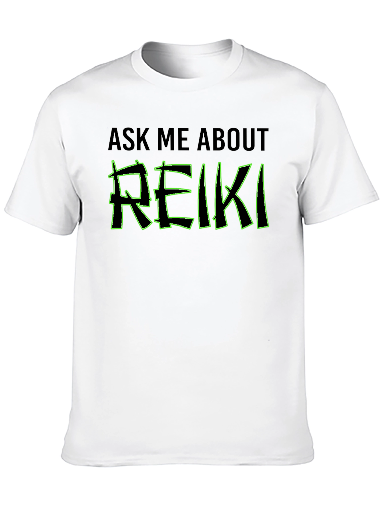 Ask Me About Reiki T-Shirt - Black Graphic Tee