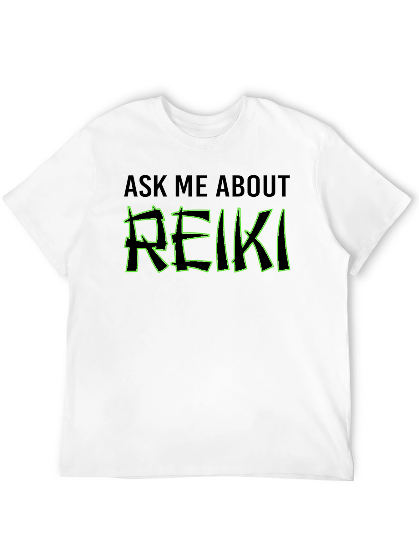 Ask Me About Reiki T-Shirt - Black Graphic Tee