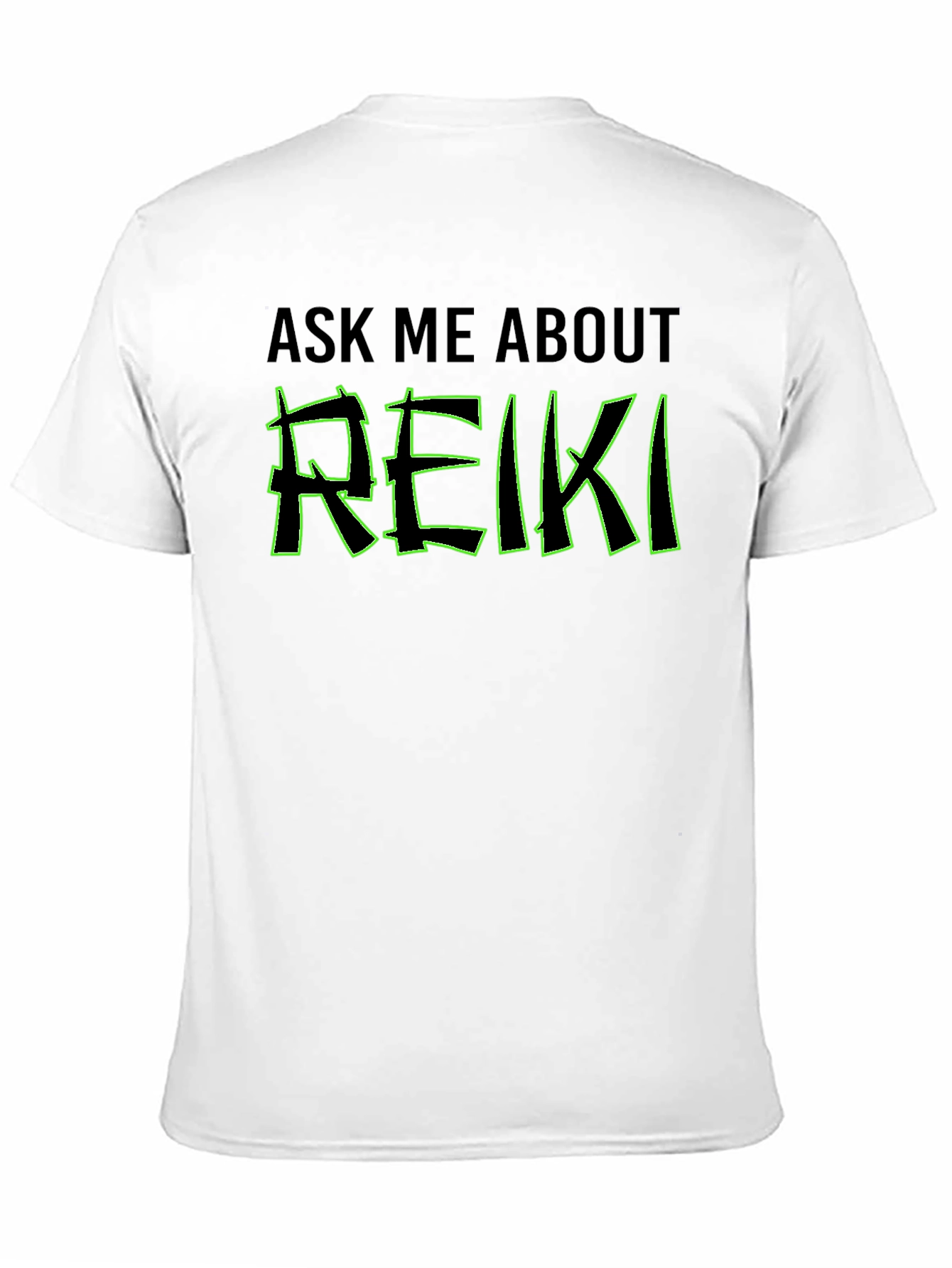 Ask Me About Reiki T-Shirt - Black Graphic Tee