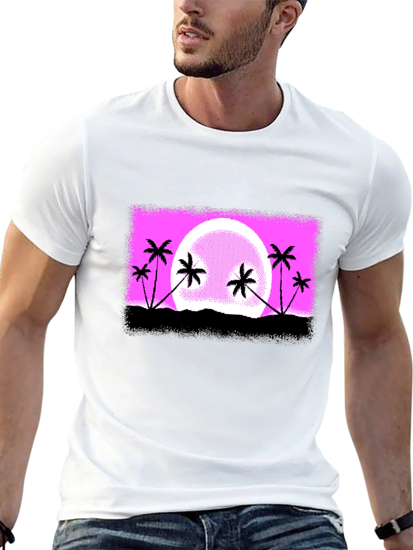 Retro Palm Tree Sunset T-Shirt