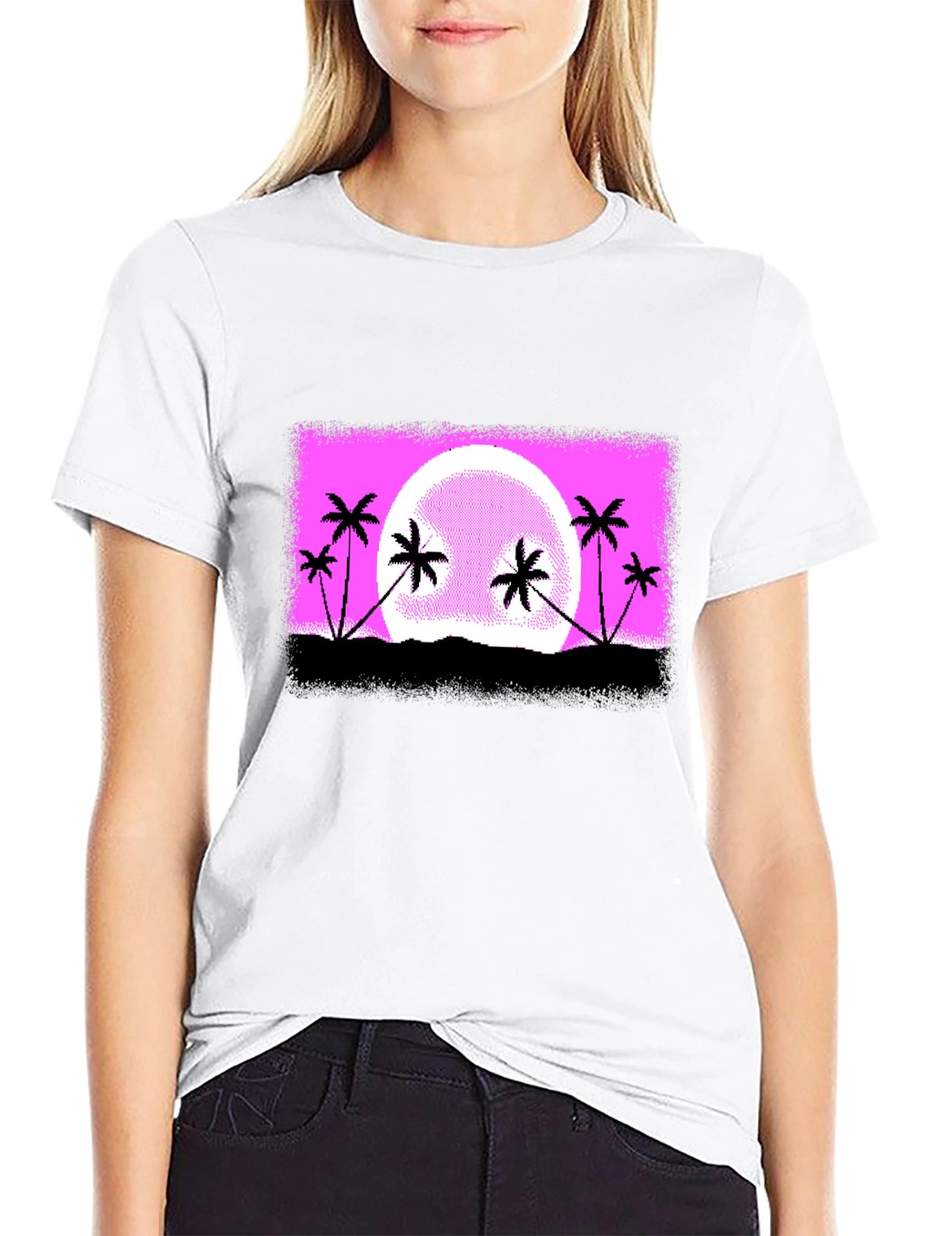 Retro Palm Tree Sunset T-Shirt