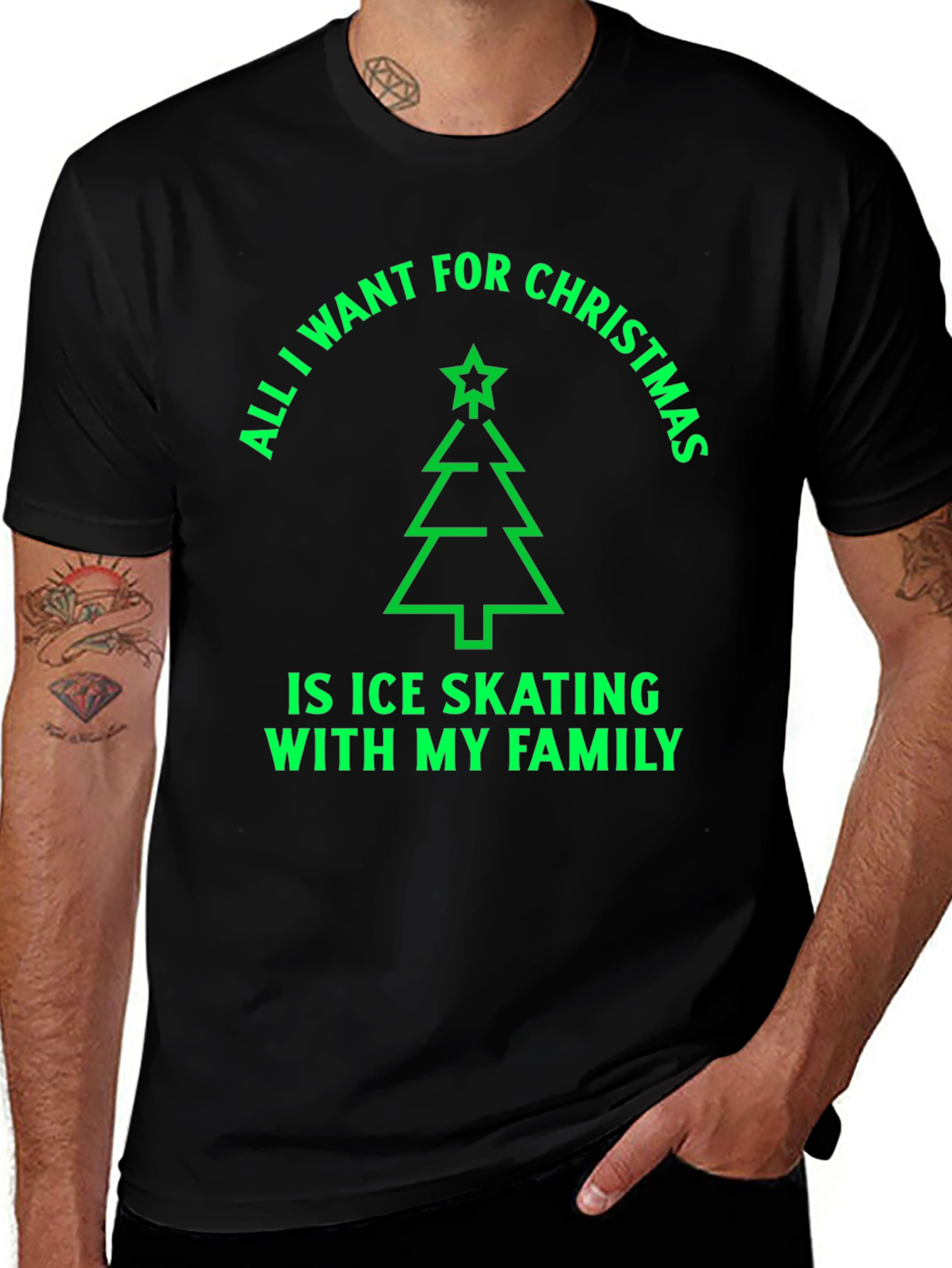 Ice Skating Family Christmas T-Shirt