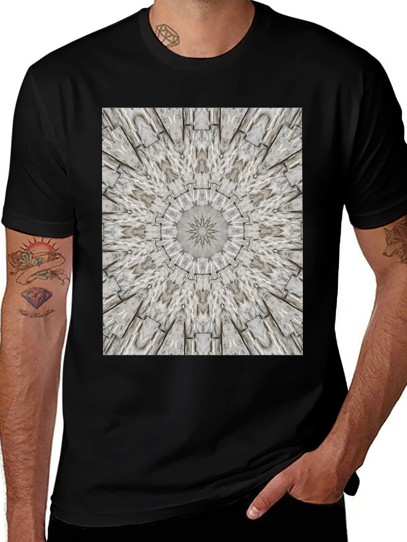 Kaleidoscope Stone Pattern Graphic Tee