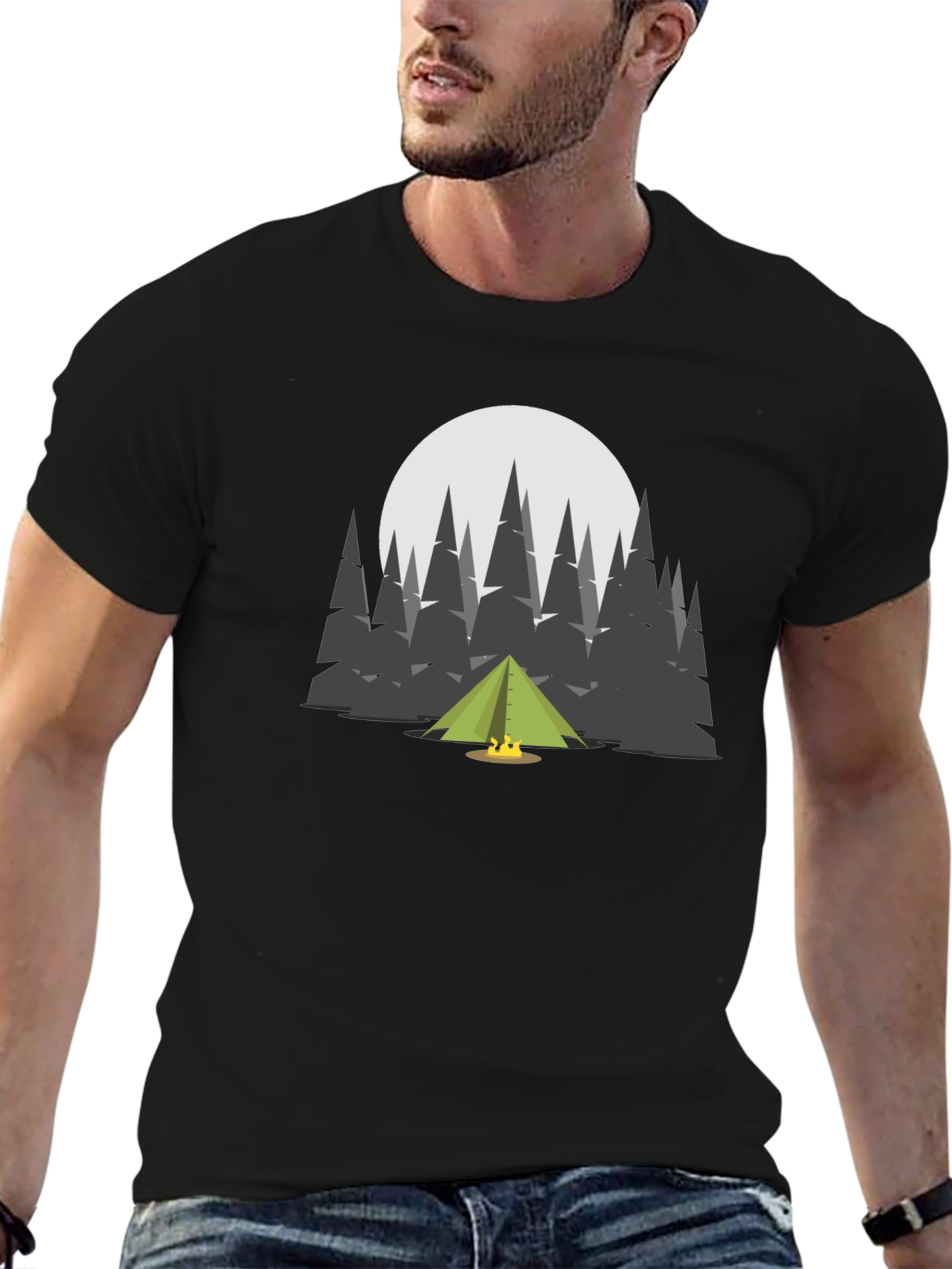 Camping Under the Moon Graphic Tee
