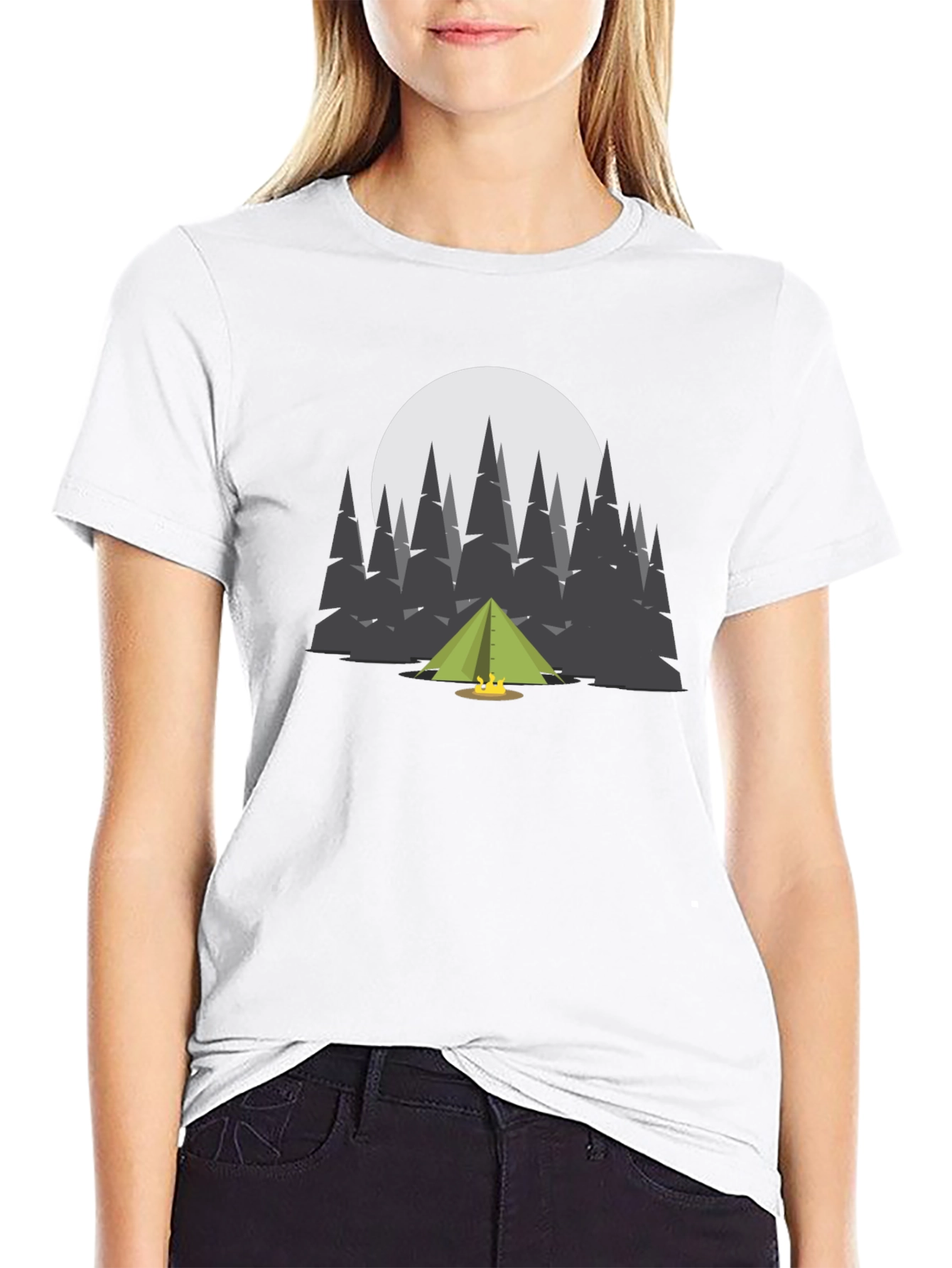 Camping Under the Moon Graphic Tee
