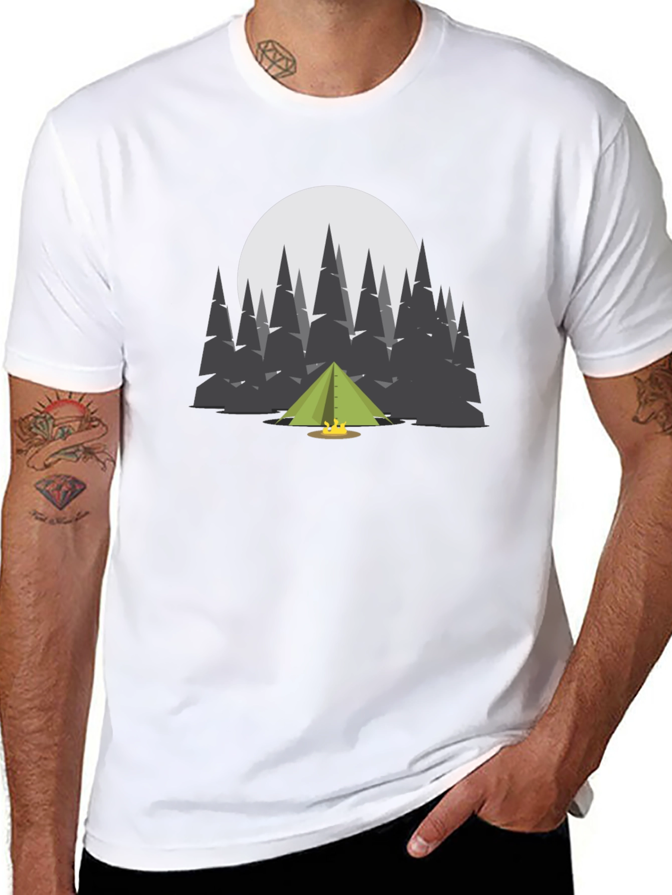 Camping Under the Moon Graphic Tee