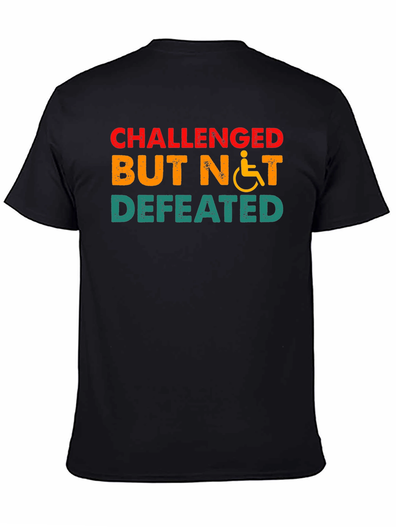 Challenged But Not Defeated T-Shirt Disability Awareness