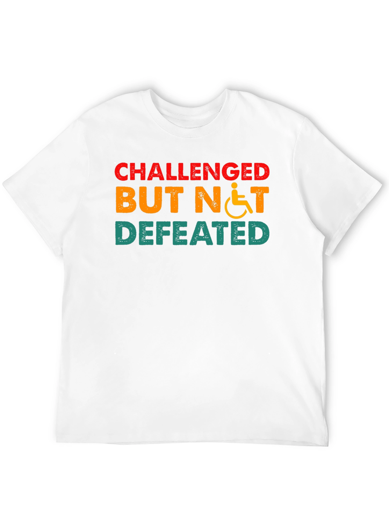 Challenged But Not Defeated T-Shirt Disability Awareness