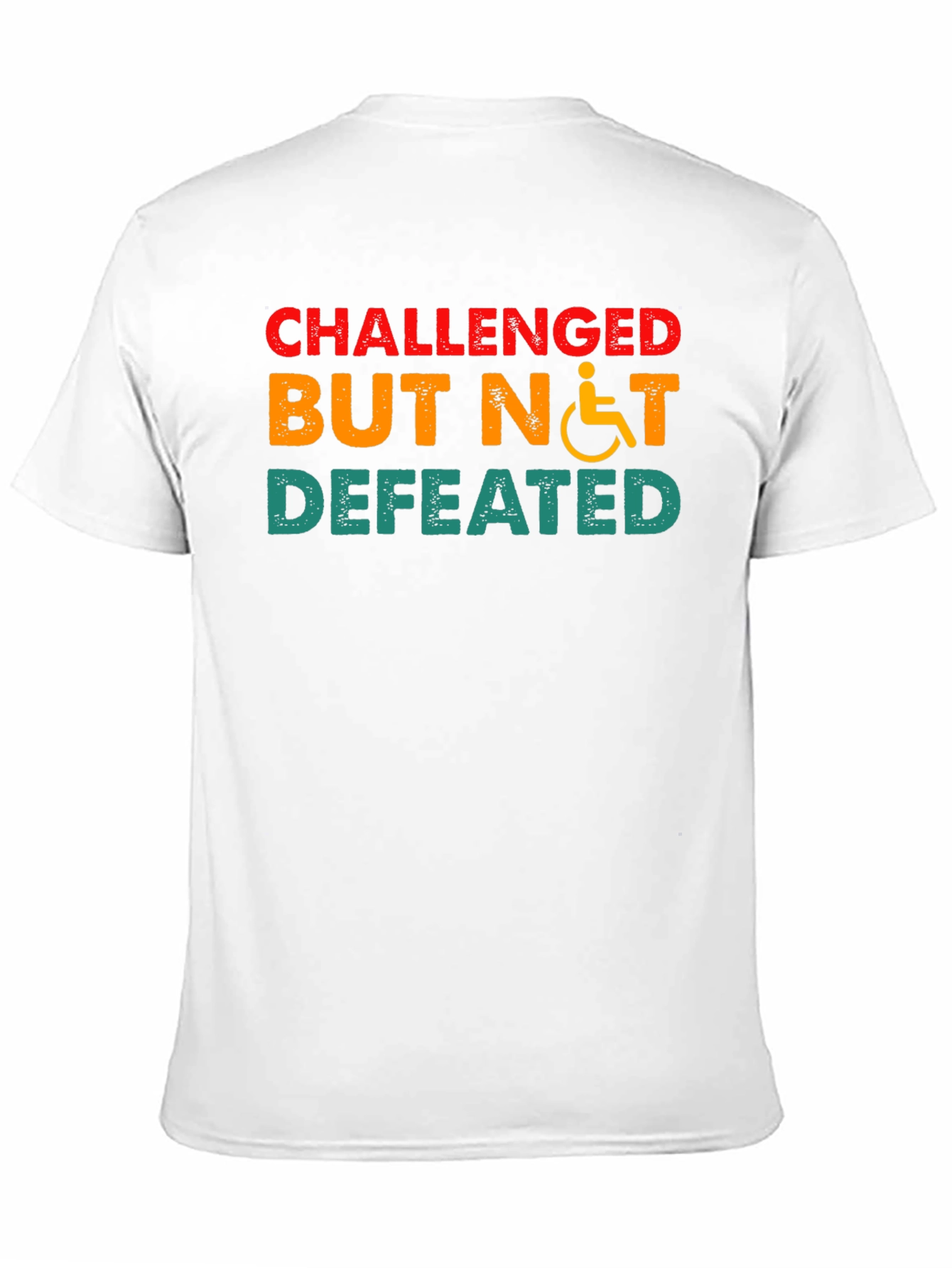 Challenged But Not Defeated T-Shirt Disability Awareness