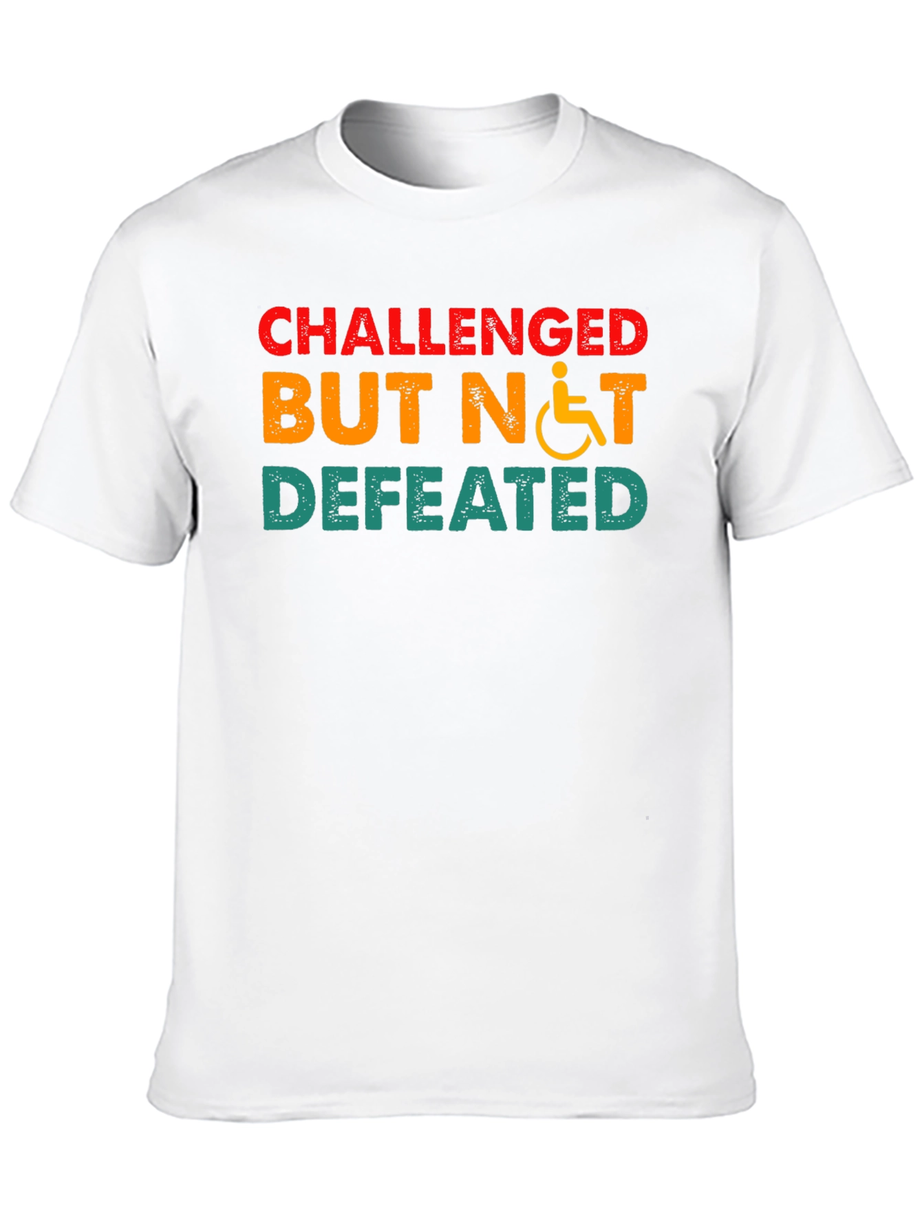 Challenged But Not Defeated T-Shirt Disability Awareness