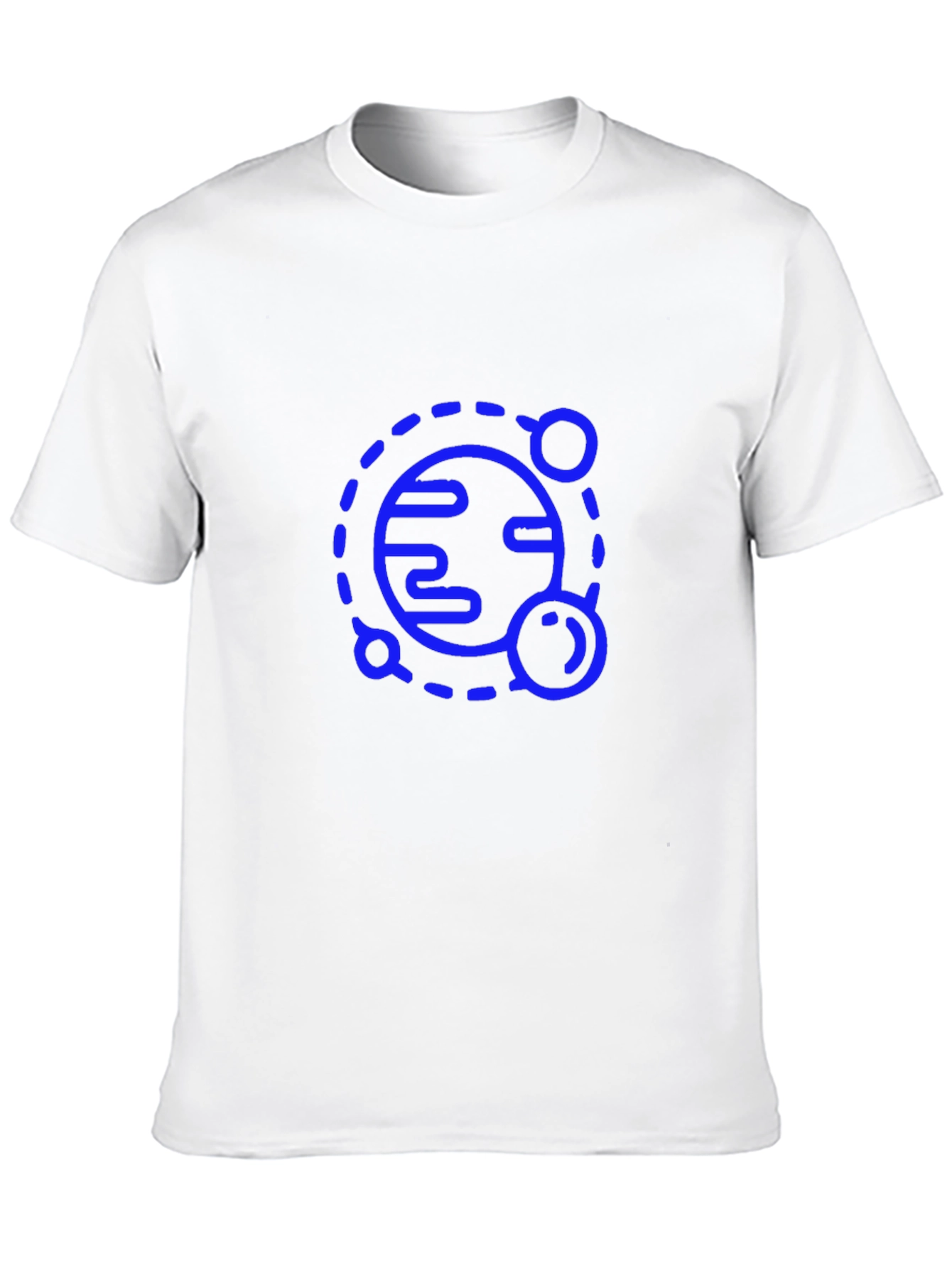 Black T-Shirt with Blue Planet Graphic