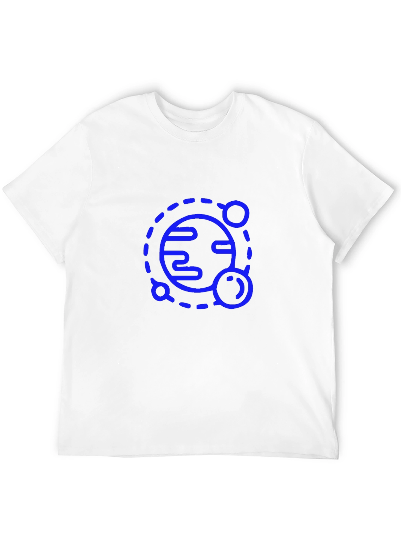 Black T-Shirt with Blue Planet Graphic