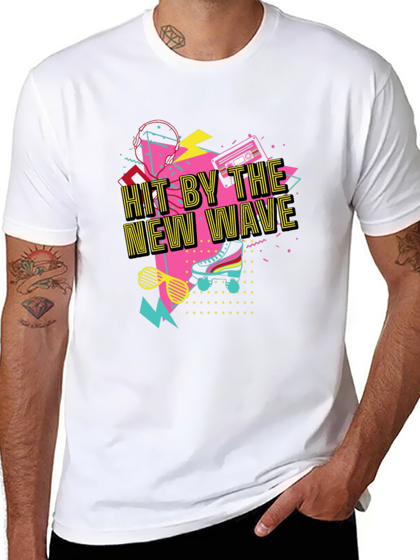 Hit By The New Wave Retro 80s T-Shirt