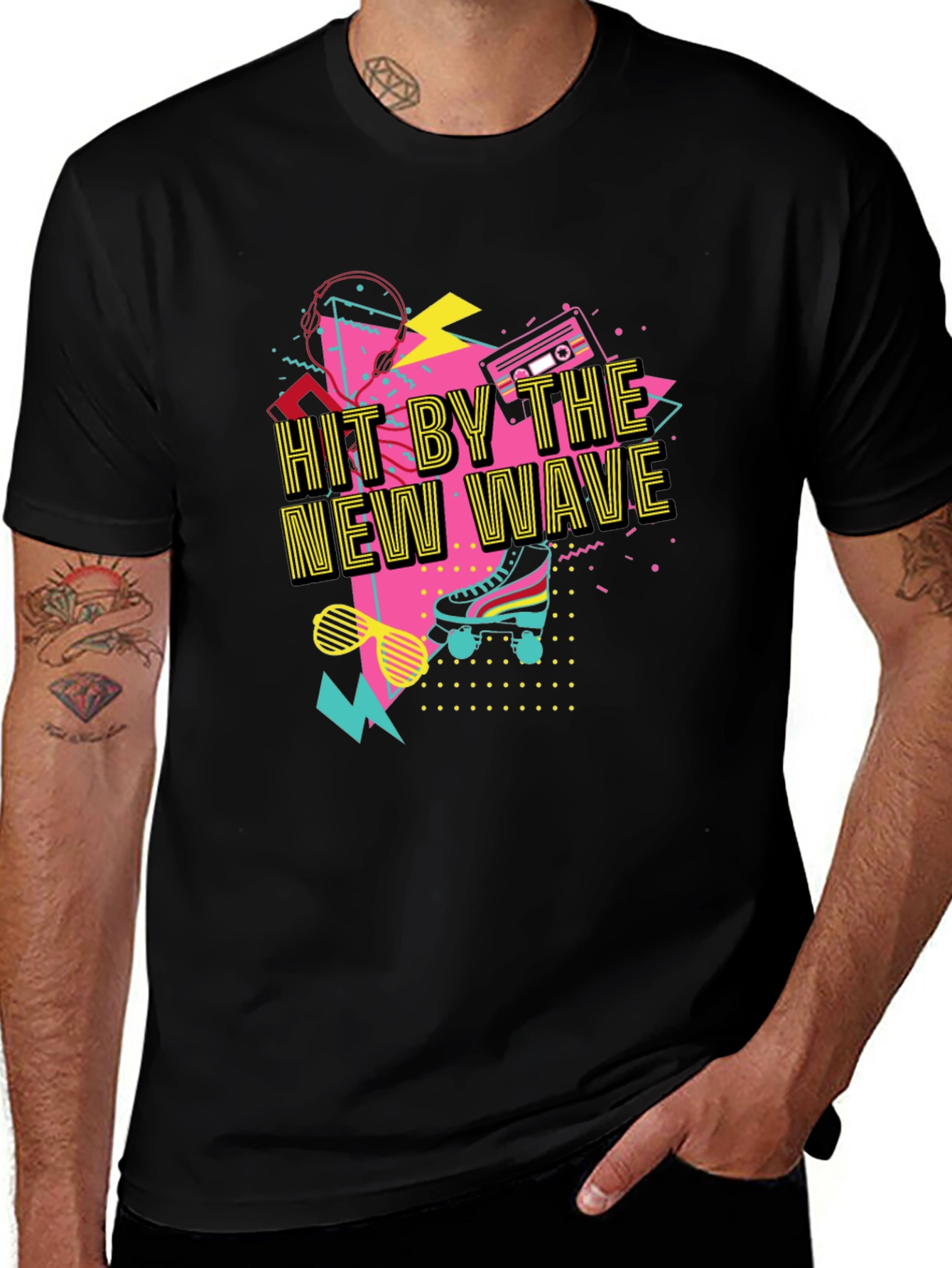 Hit By The New Wave Retro 80s T-Shirt