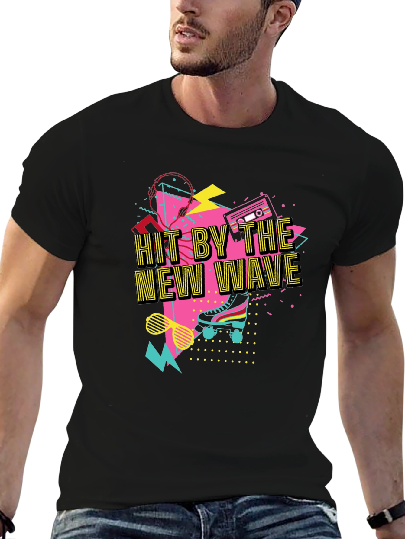 Hit By The New Wave Retro 80s T-Shirt