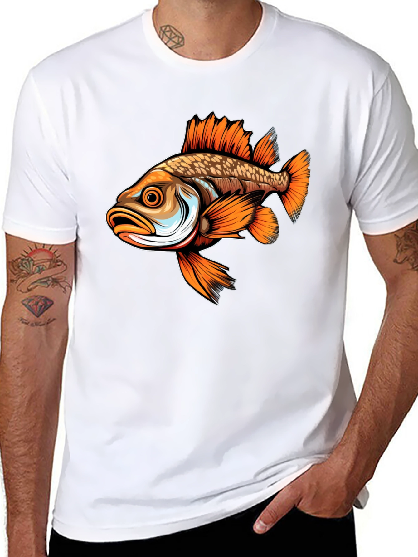Bass Fish Graphic T-Shirt Angler Apparel