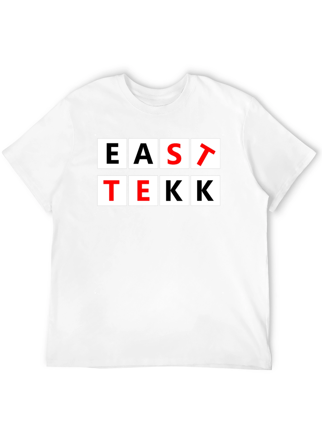 EAST TEKK Black Graphic Tee - Stylish Urban T-Shirt