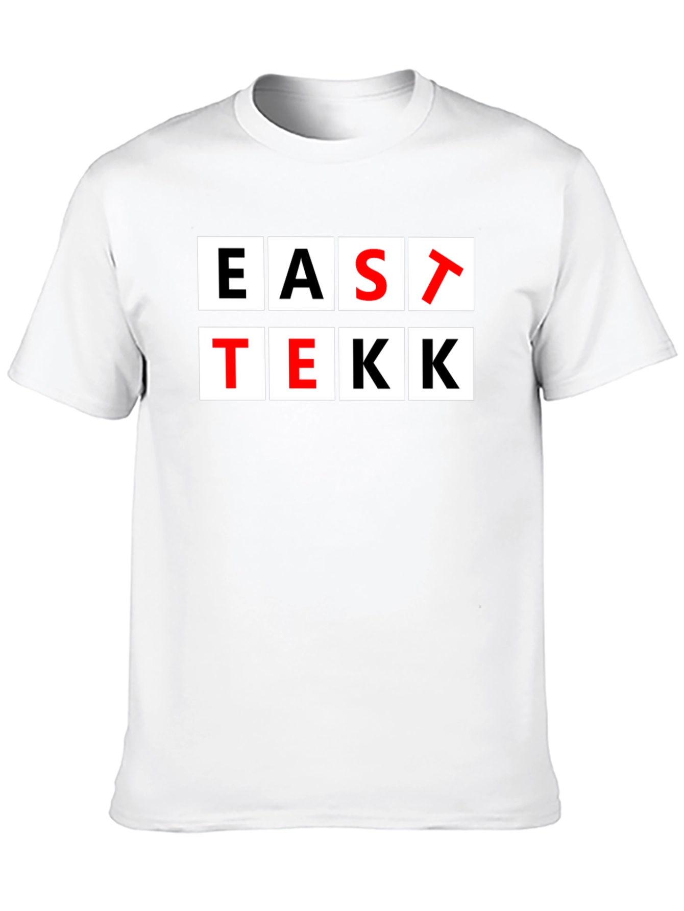 EAST TEKK Black Graphic Tee - Stylish Urban T-Shirt